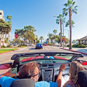 Auf der Ocean Ave in Santa Monica