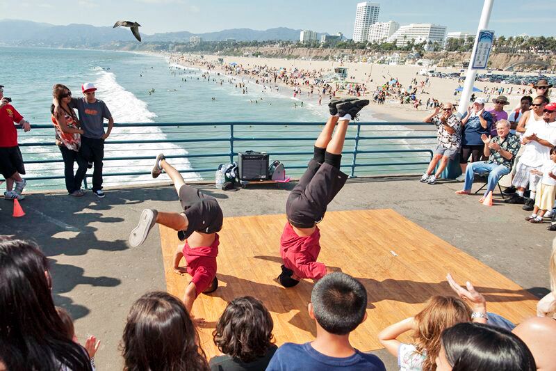 Taenzer auf der Santa Monica Pier