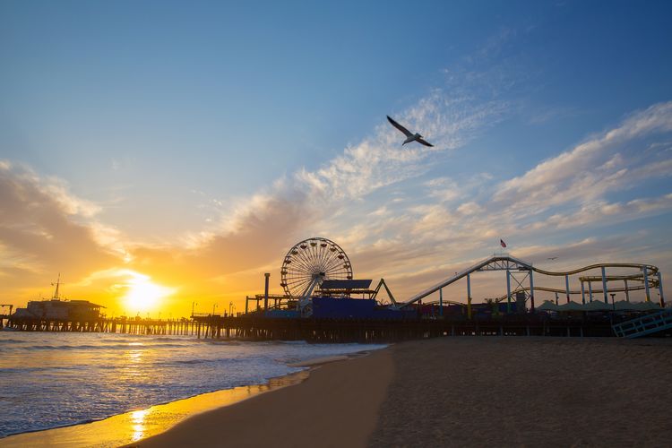 Sonnenuntergang am Santa Monica Pier