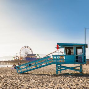 Der Santa Monica Beach erstreckt sich über fast sechs Kilometer