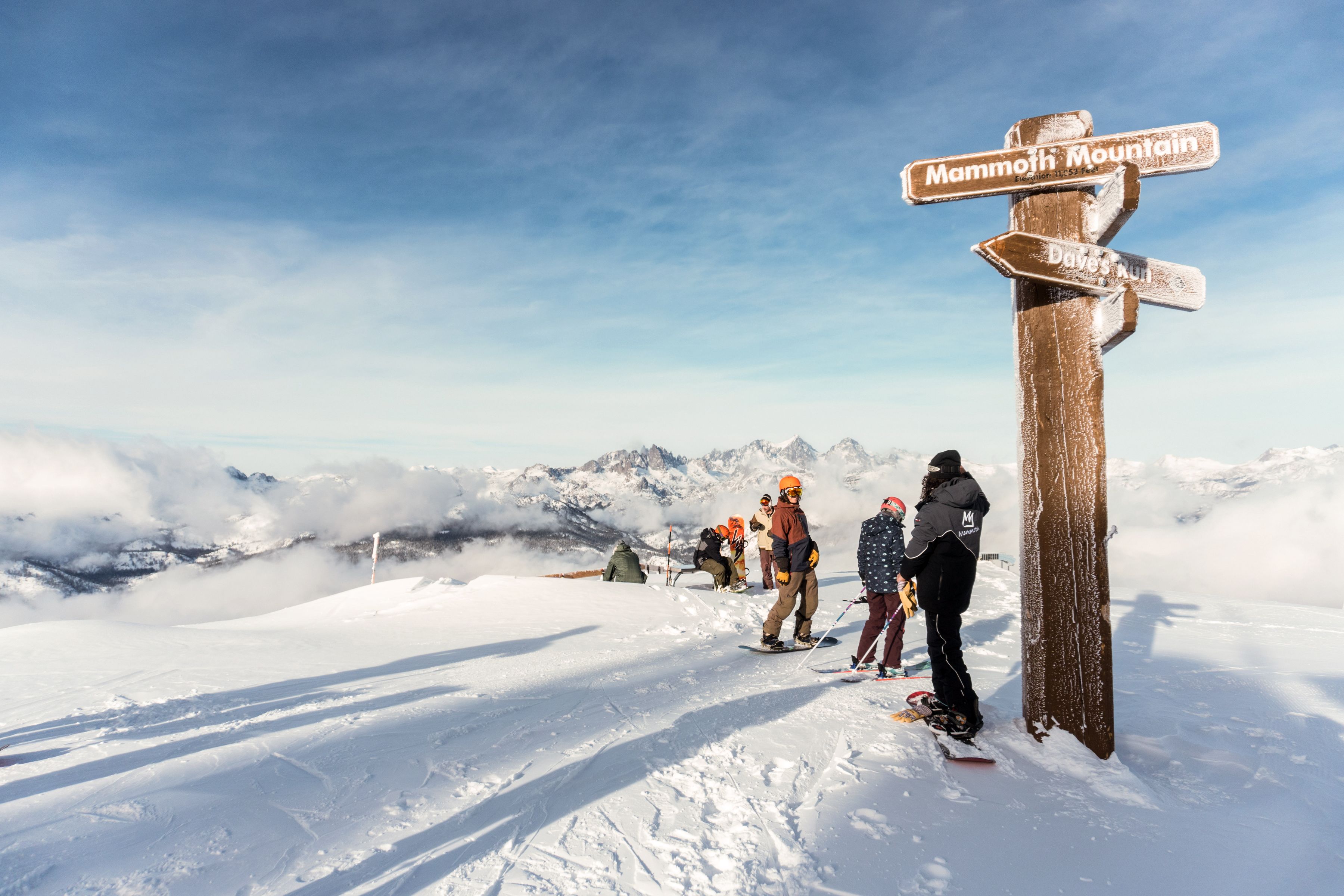 Wintersport auf dem Mammoth Mountain in Kalifornien