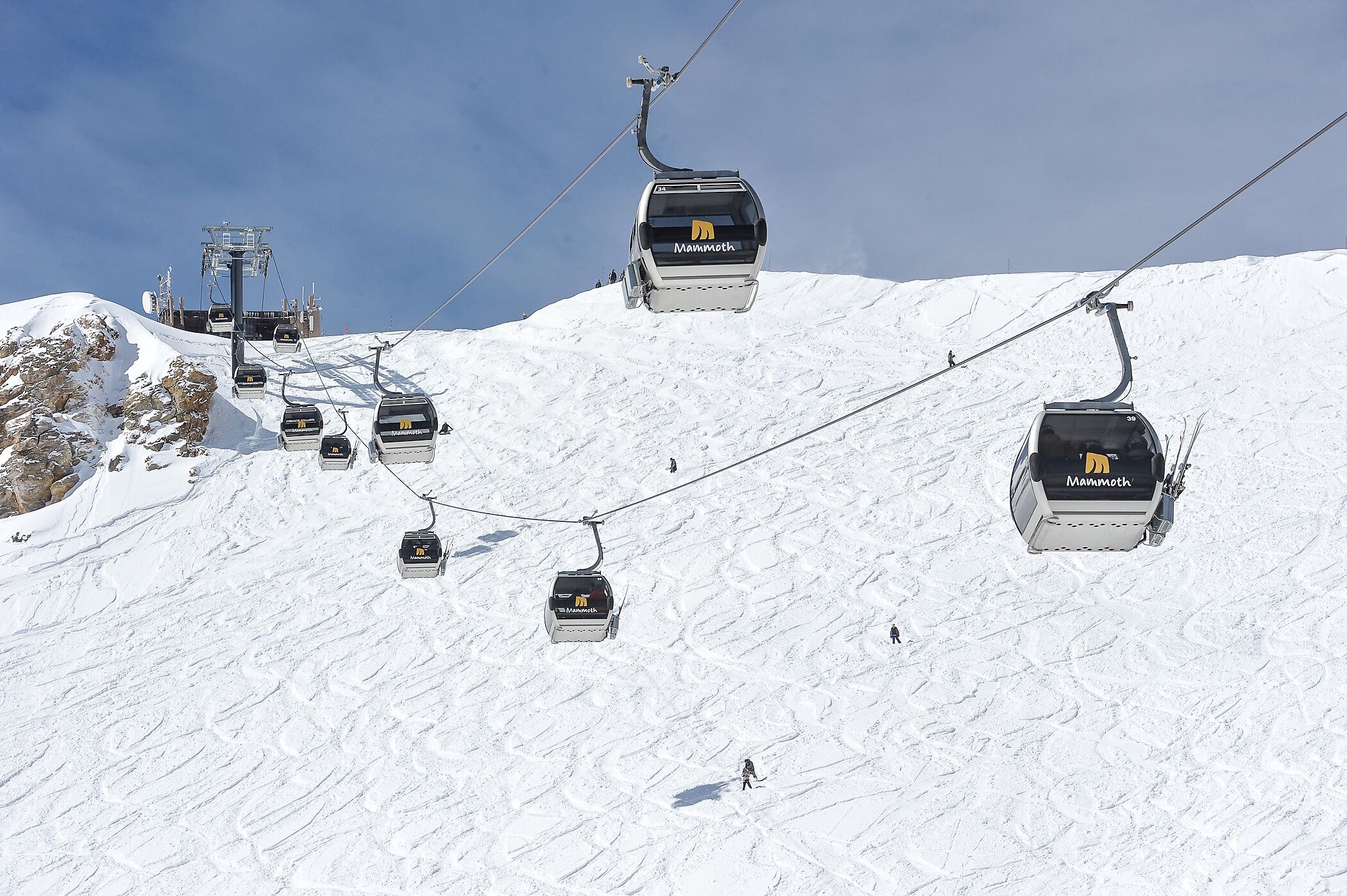 Gondeln in der Mammoth Mountain Ski Area