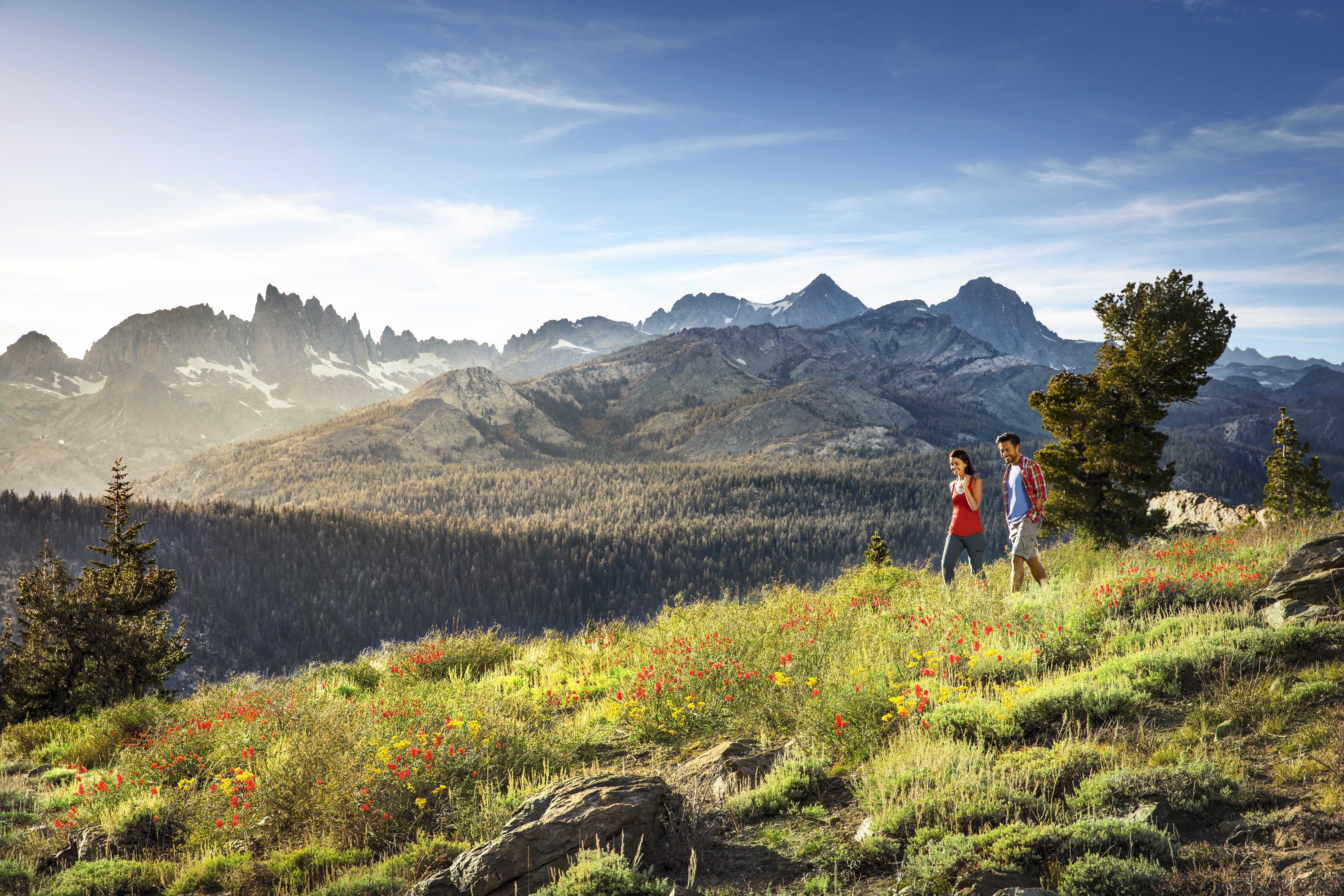 Wandern auf dem Minaret Vista Trail in Mammoth Lakes, Kalifornien
