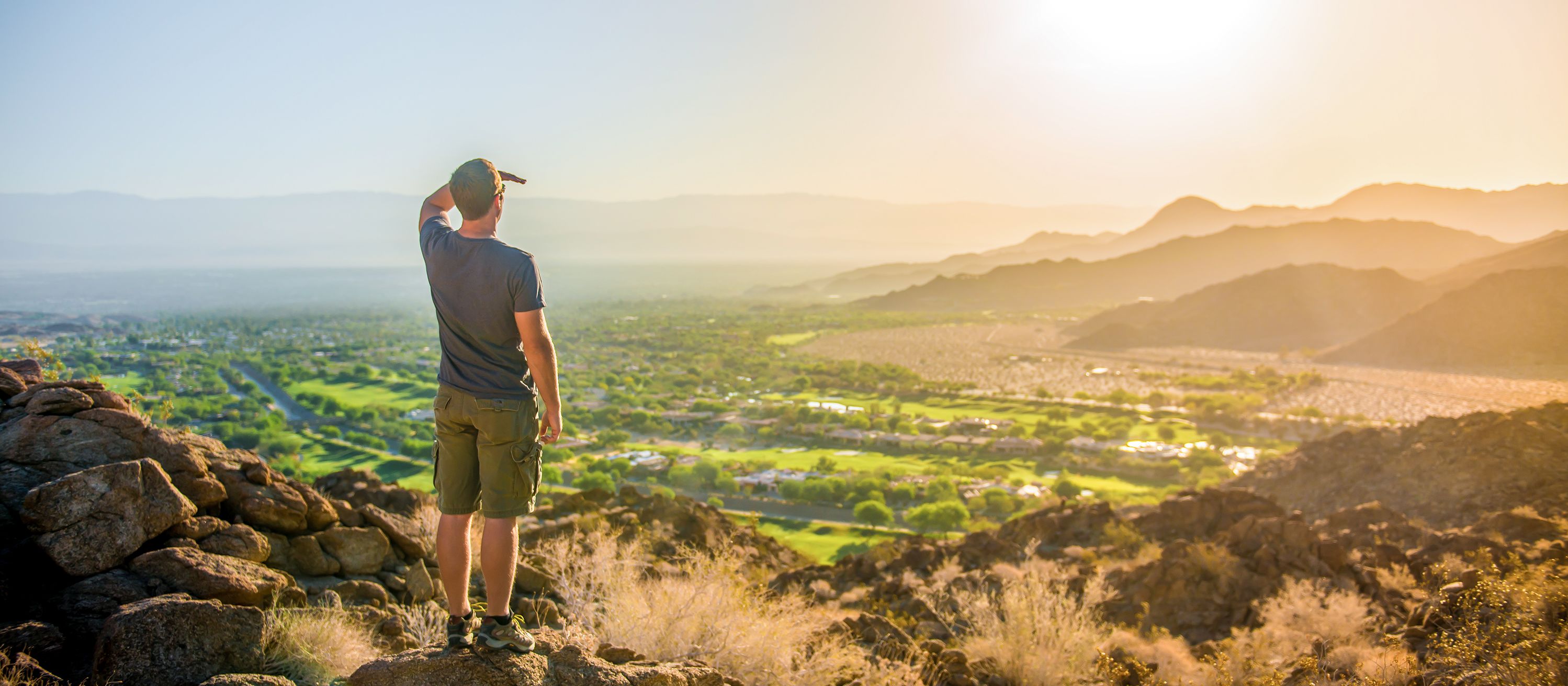 Blick auf das Coachella Valley in der Region Greater Palm Springs