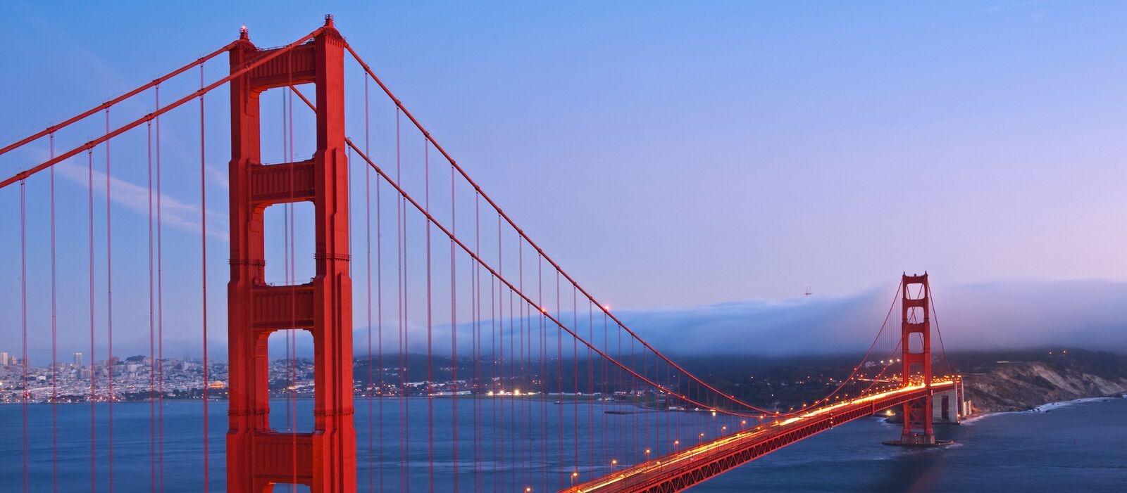 Abendstimmung an der Golden Gate Bridge