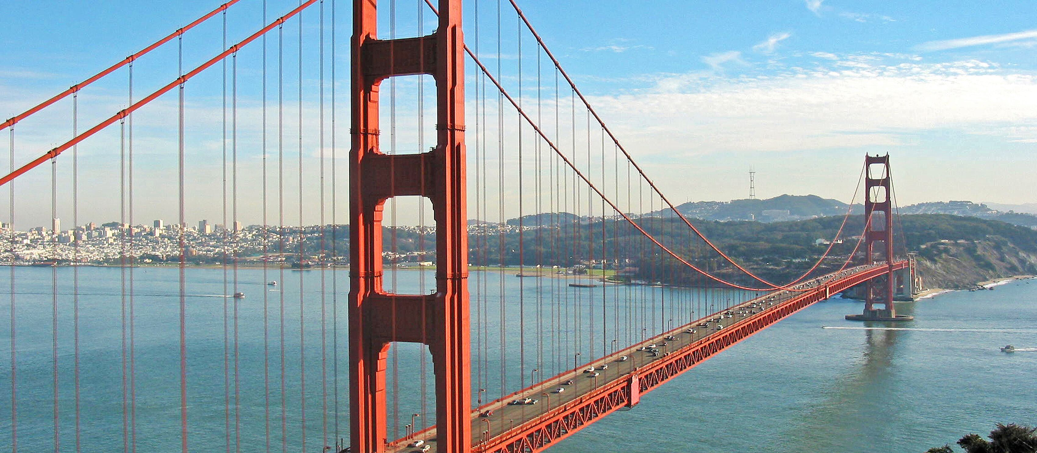 Blick auf die Golden Gate Bridge und San Francisco