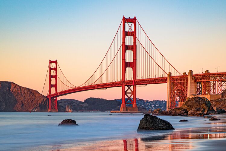 Golden Gate Bridge bei Sonnenuntergang