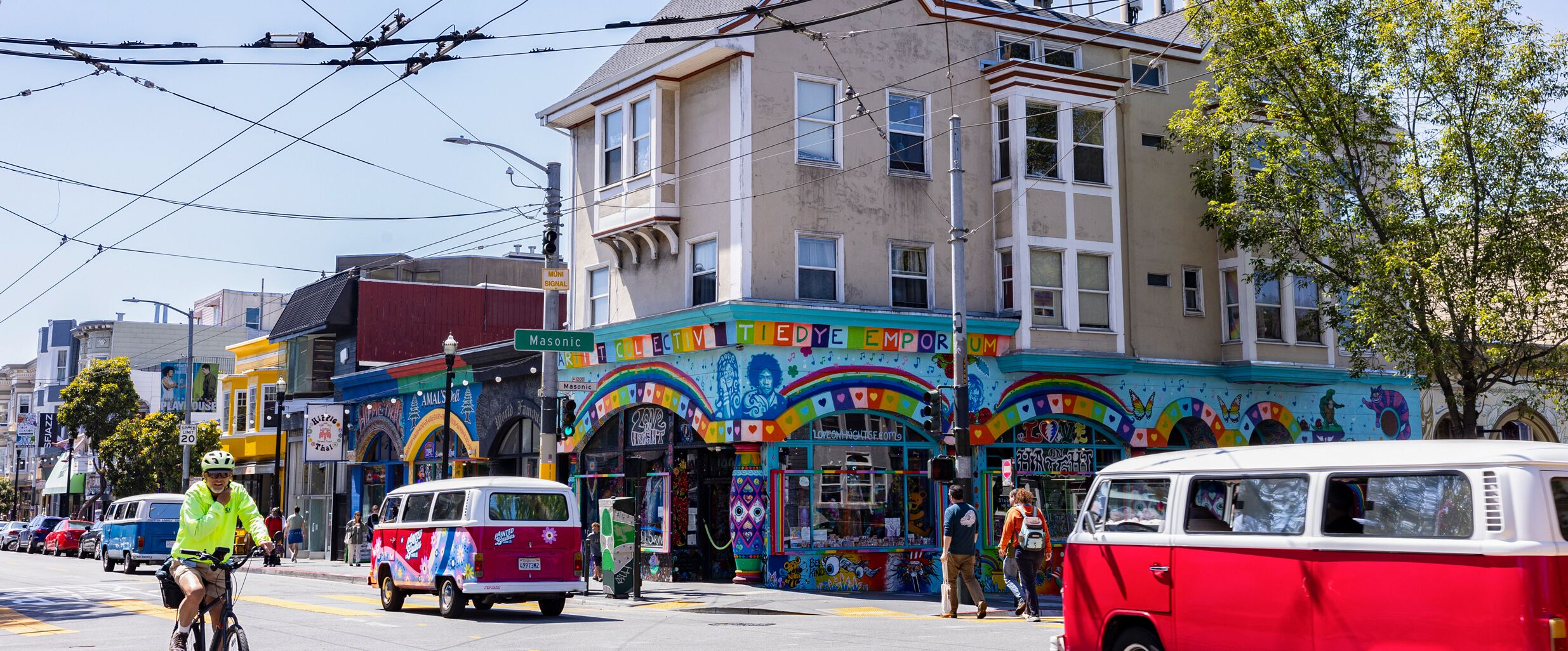 Süßes Stadtviertel Haight-Ashbury in San Francisco