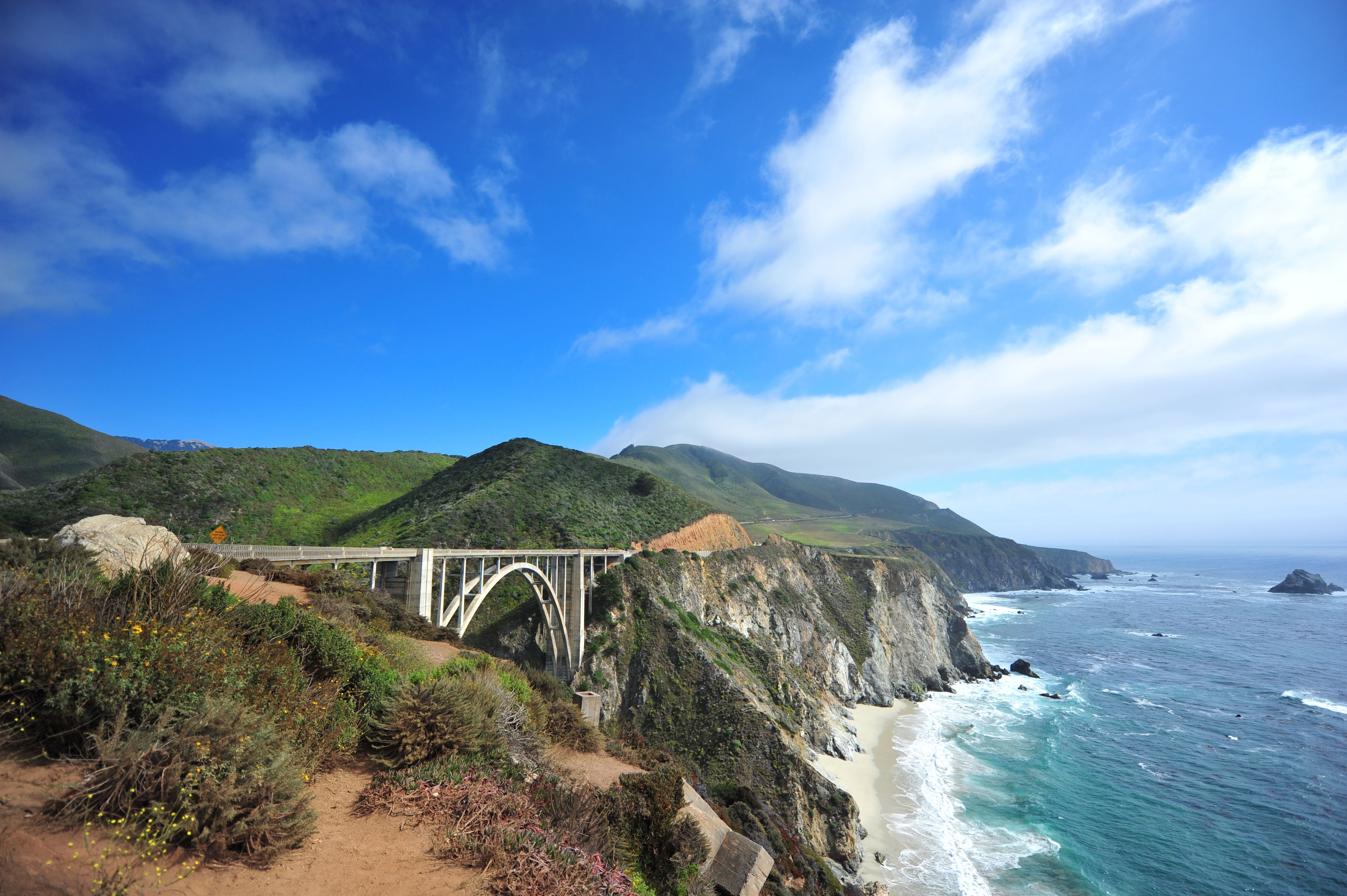 Autobahn an der pazifischen Kueste, Los Angeles, San Francisco