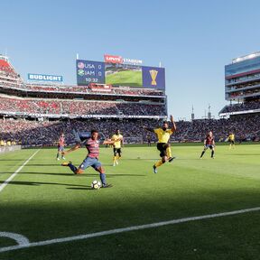 Nahaufnahme Sportler im Levi’s Stadium in Santa Clara in Kalifornien