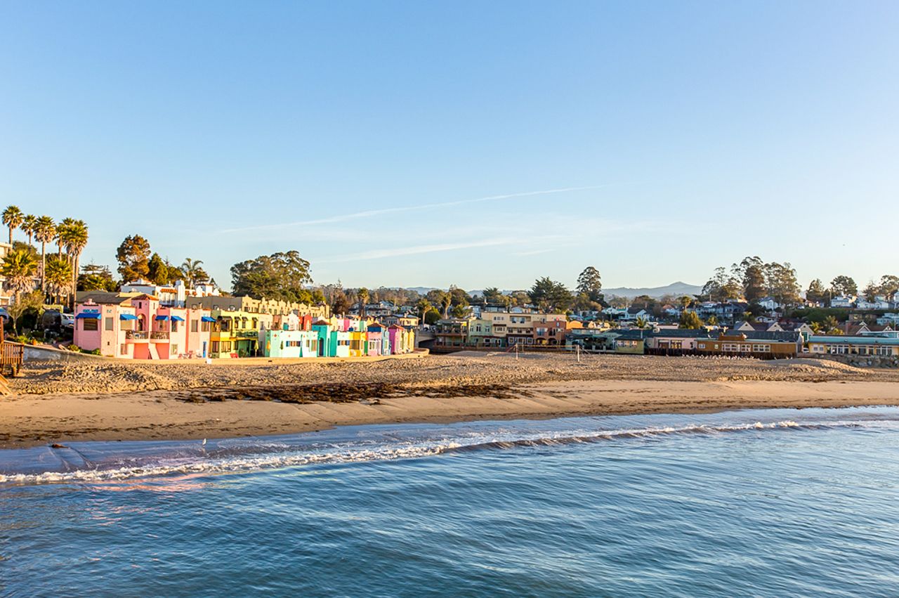 Der Strand von Capitola Village nahe Santa Cruz