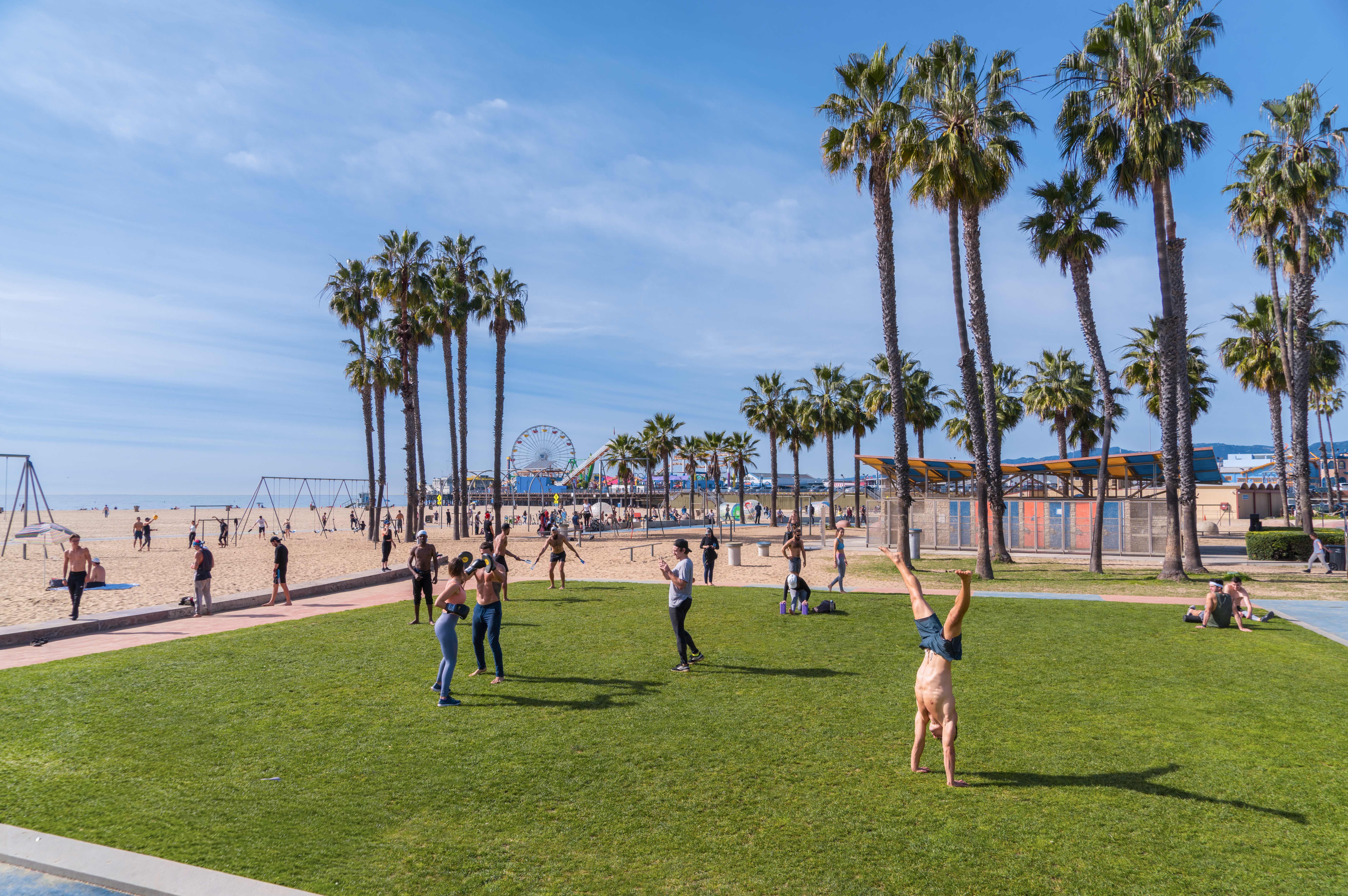 Outdoor Sport am Muscle Beach in Santa Monica