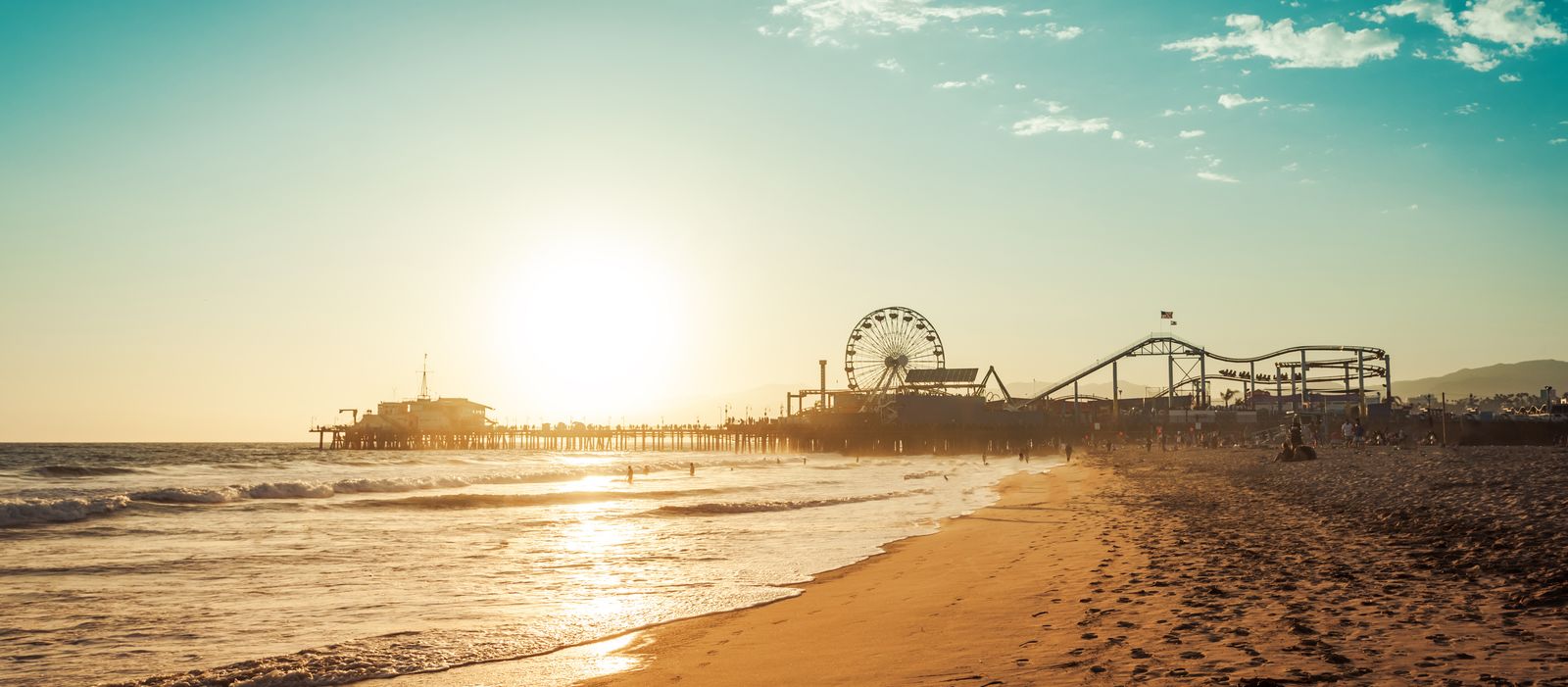 Traumhafter Strand in Santa Monica Pier