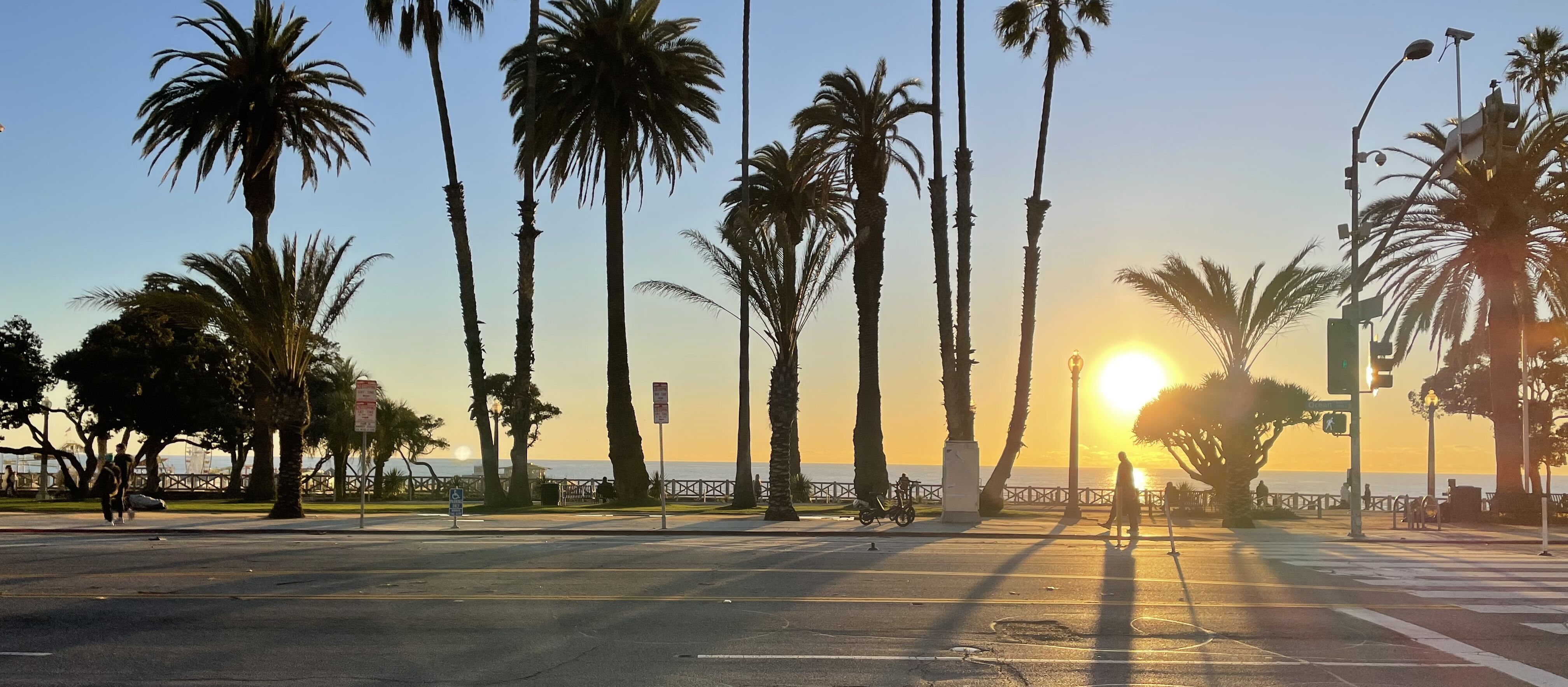 Sonnenuntergang in Santa Monica, Kalifornien