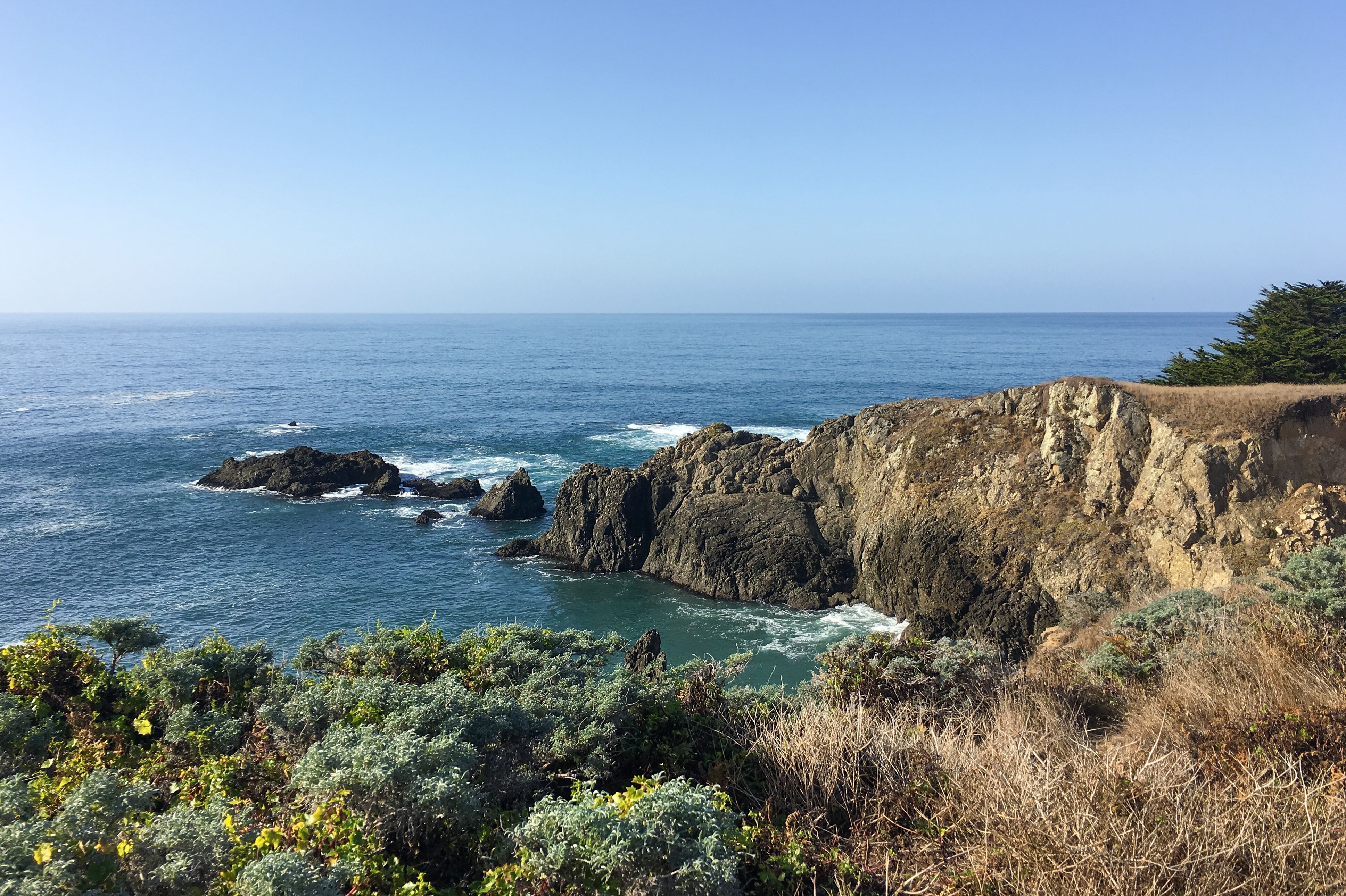Der Ausblick auf das weite Meer im Sonoma Coast State Park in Kalifornien