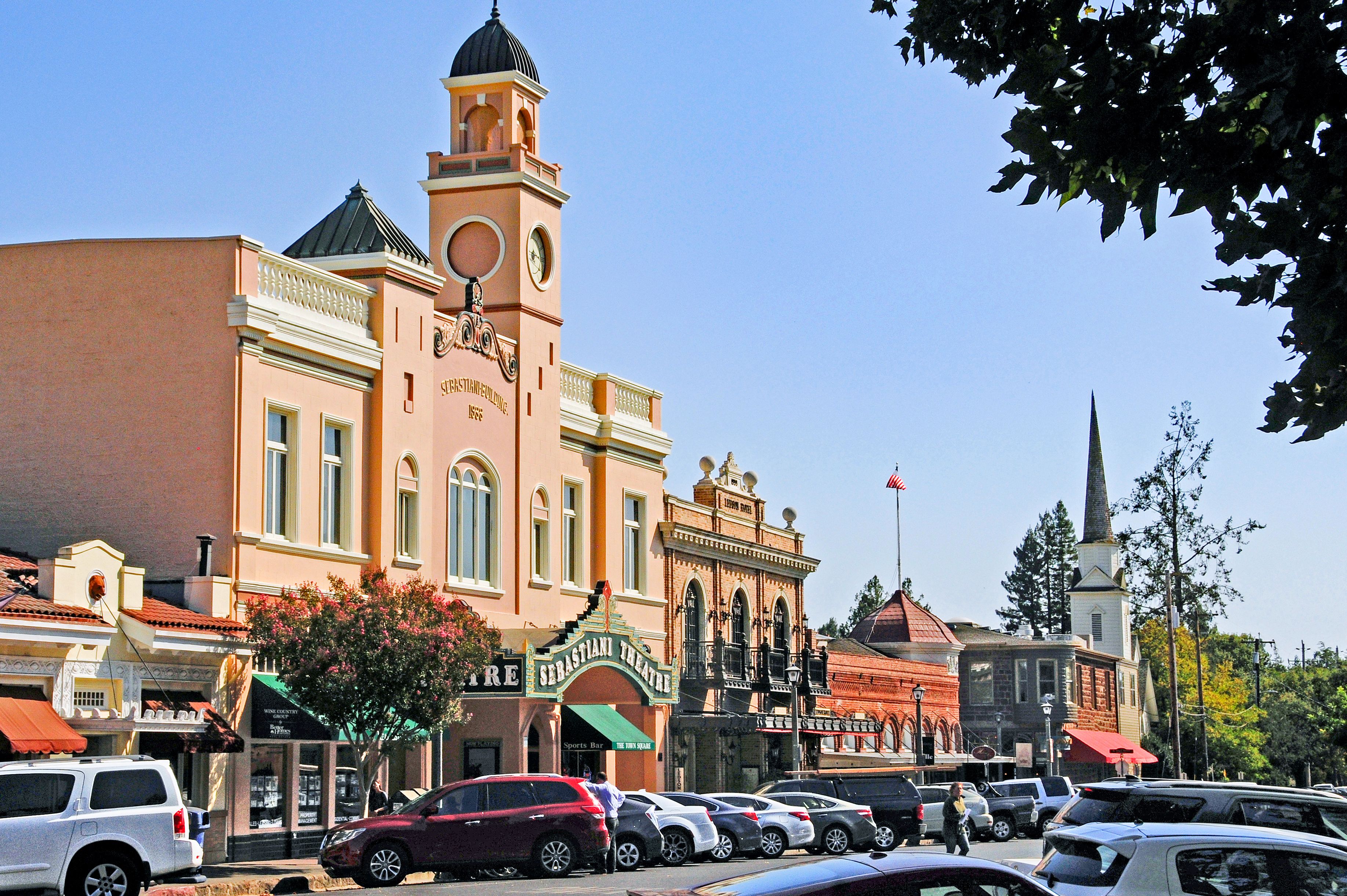 Das Sebastiani Theatre in der Kleinstadt Sonoma in Kalifornien