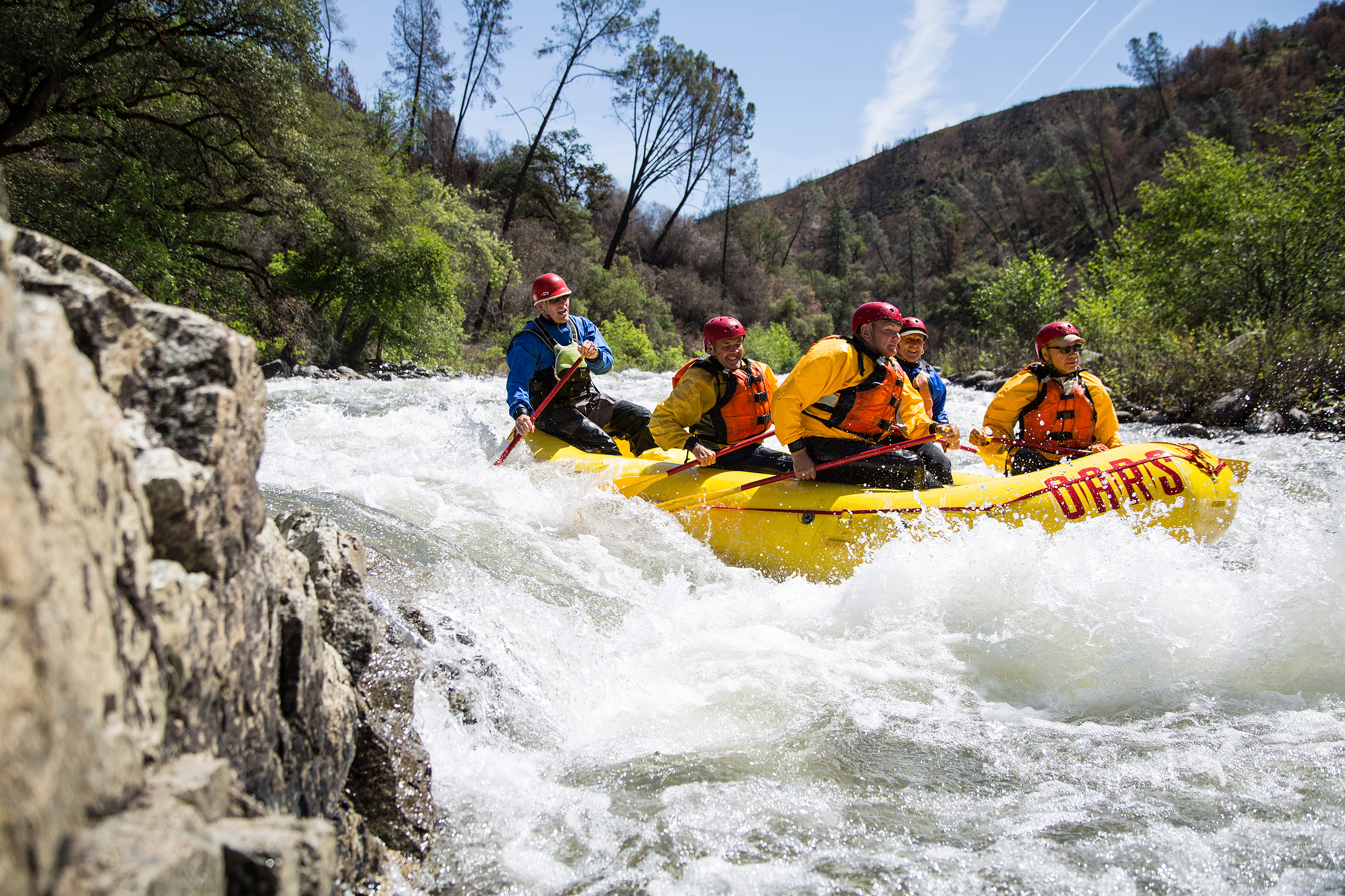 Wildwasserbootfahrt auf dem Tuolumne River