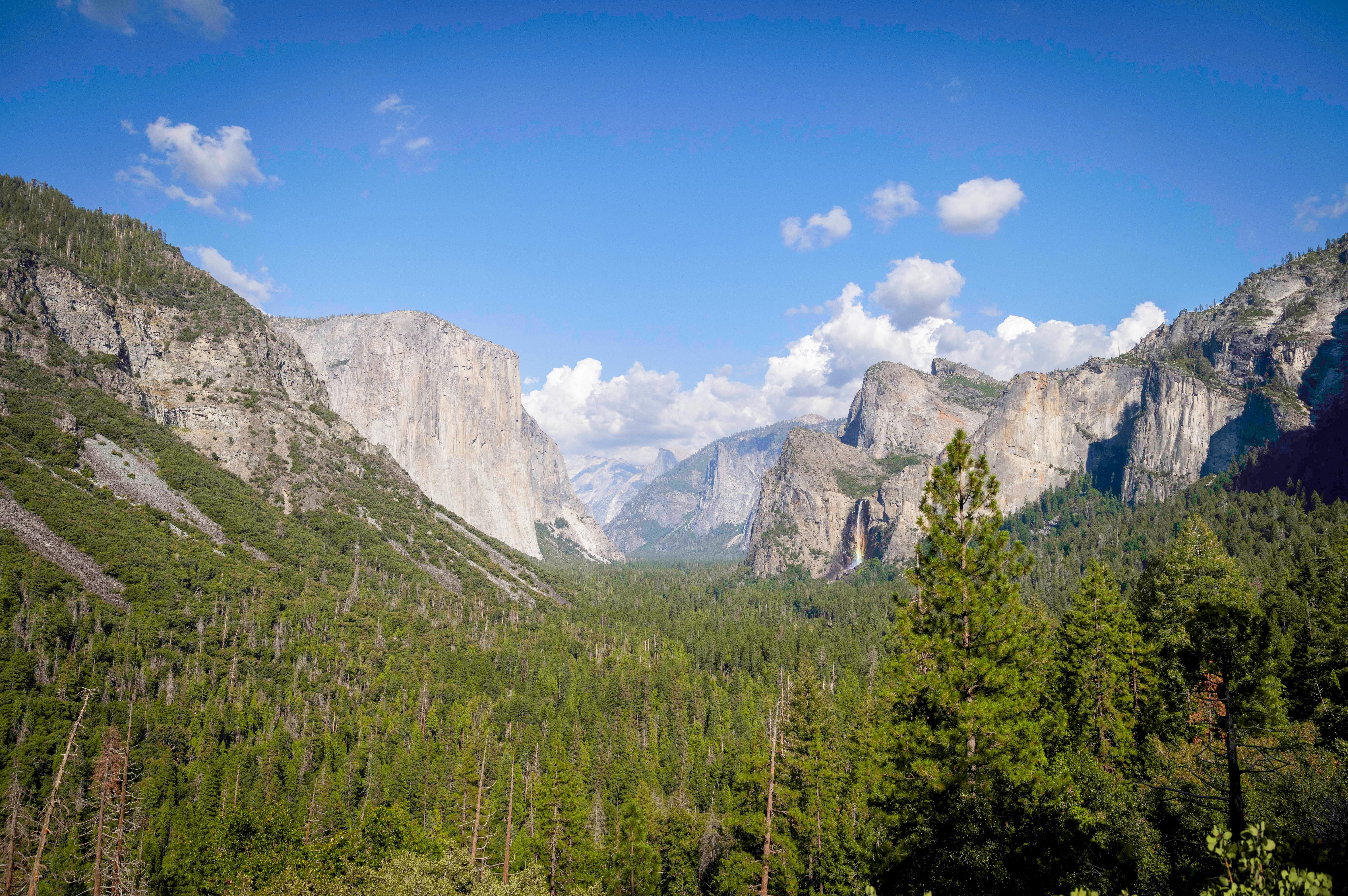 Blick auf malerische Landschaft im Yosemite Nationalpark