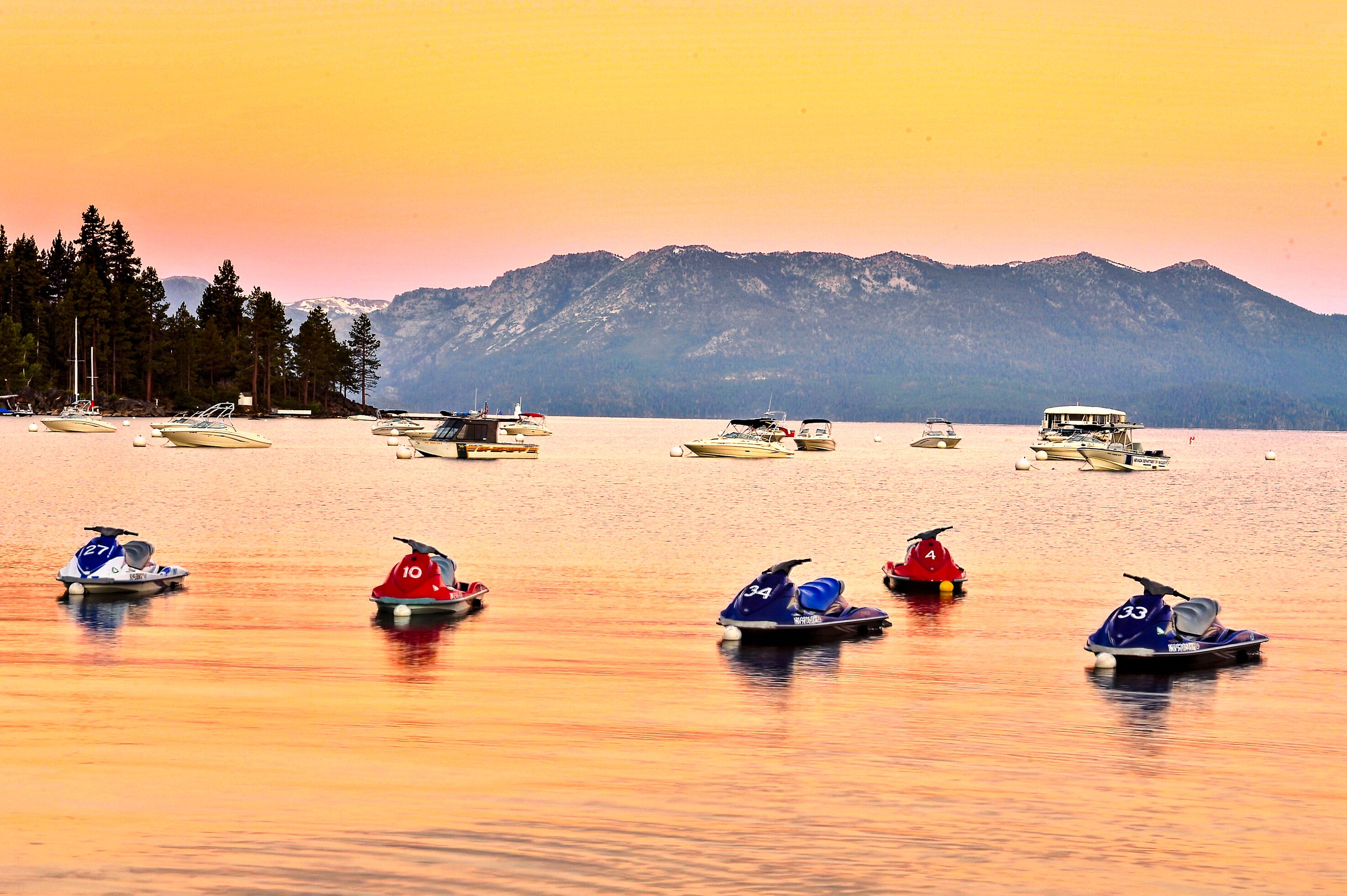 Sonnenuntergang Ã¼ber dem Lake Tahoe