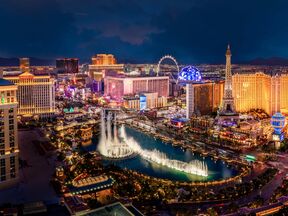 Blick auf Las Vegas bei Nacht Blick auf Las Vegas bei Nacht
