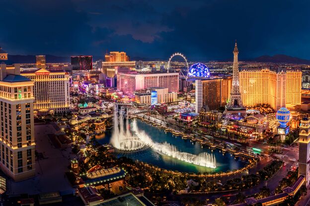 Blick auf Las Vegas bei Nacht Blick auf Las Vegas bei Nacht