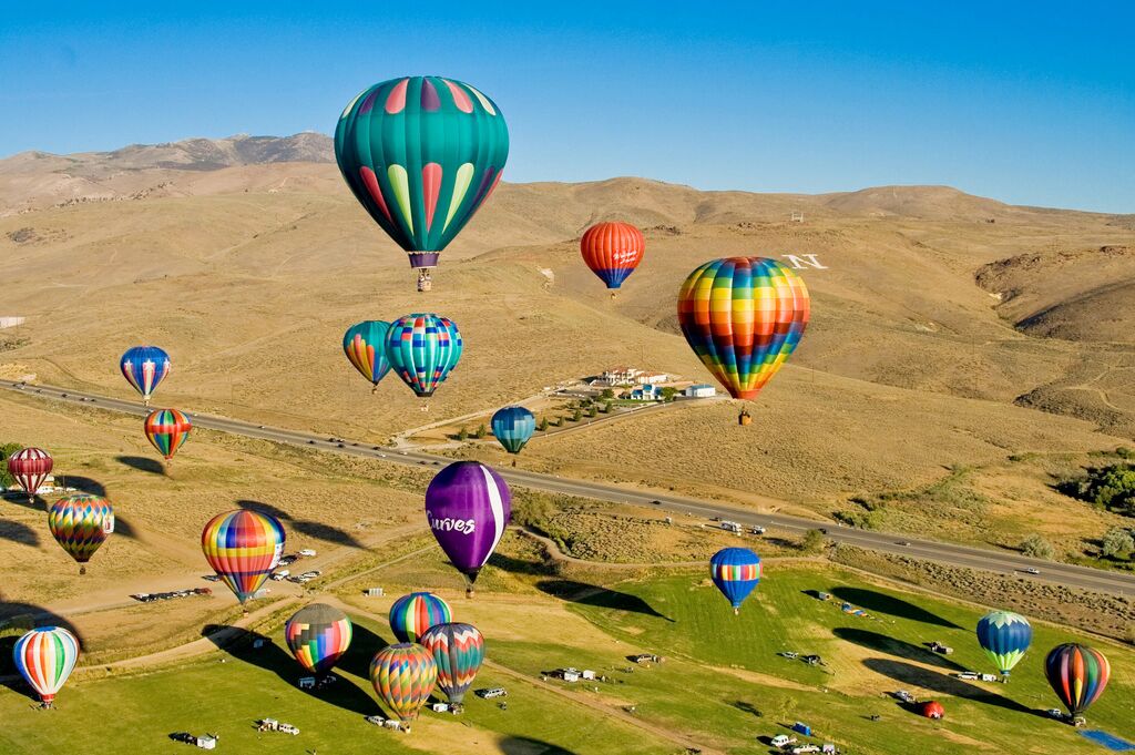 Das Great Reno Heißluftballon Rennen, Nevada