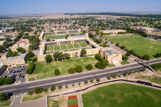 Luftaufnahme von Rosewell in New Mexico Luftaufnahme von Rosewell in New Mexico