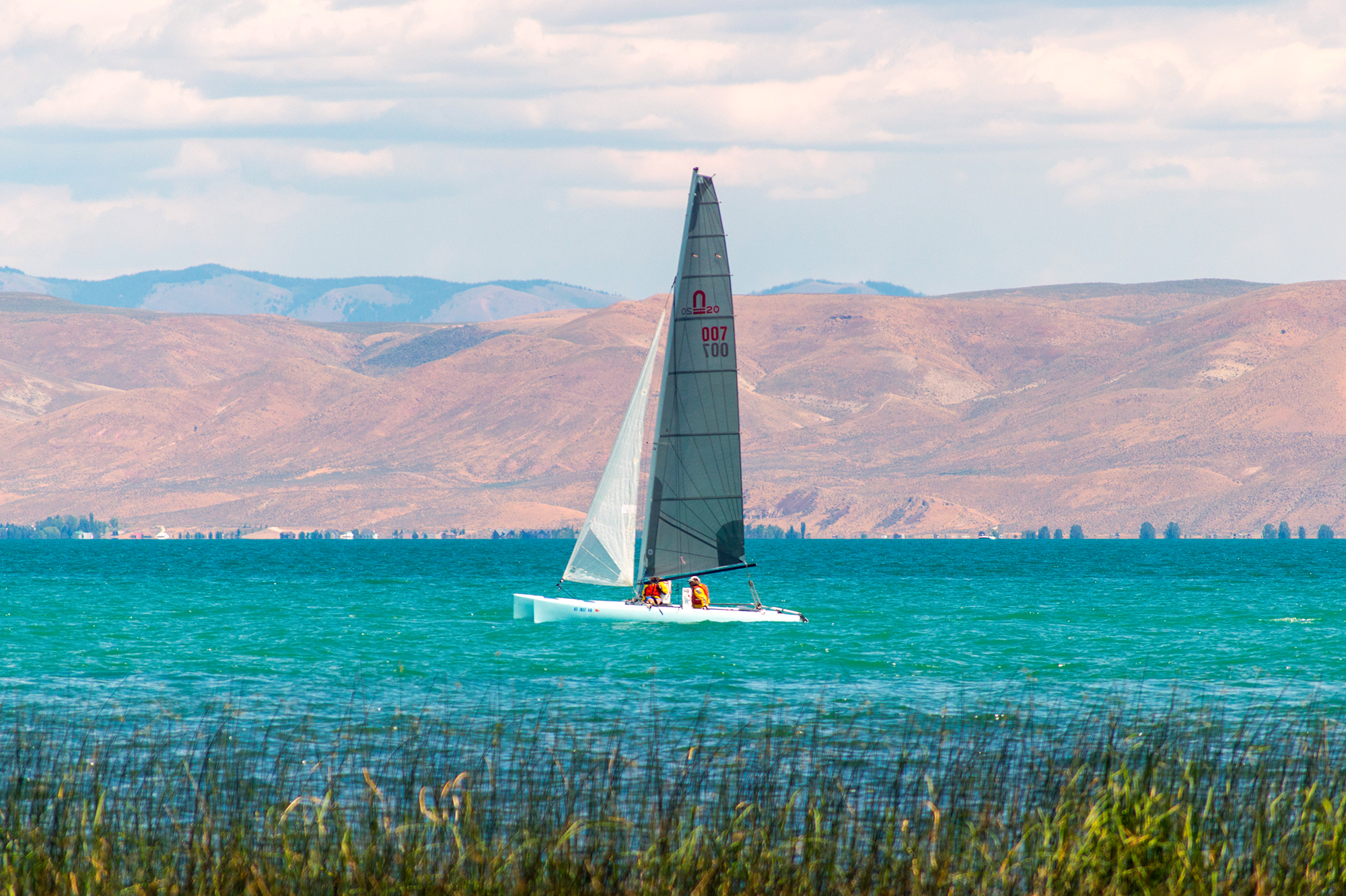 Segler auf dem Bear Lake in Utah und Idaho