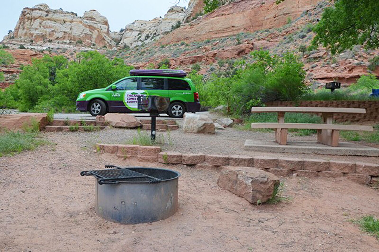 Jucy auf dem Calf Creek Campground, Escalante, Utah