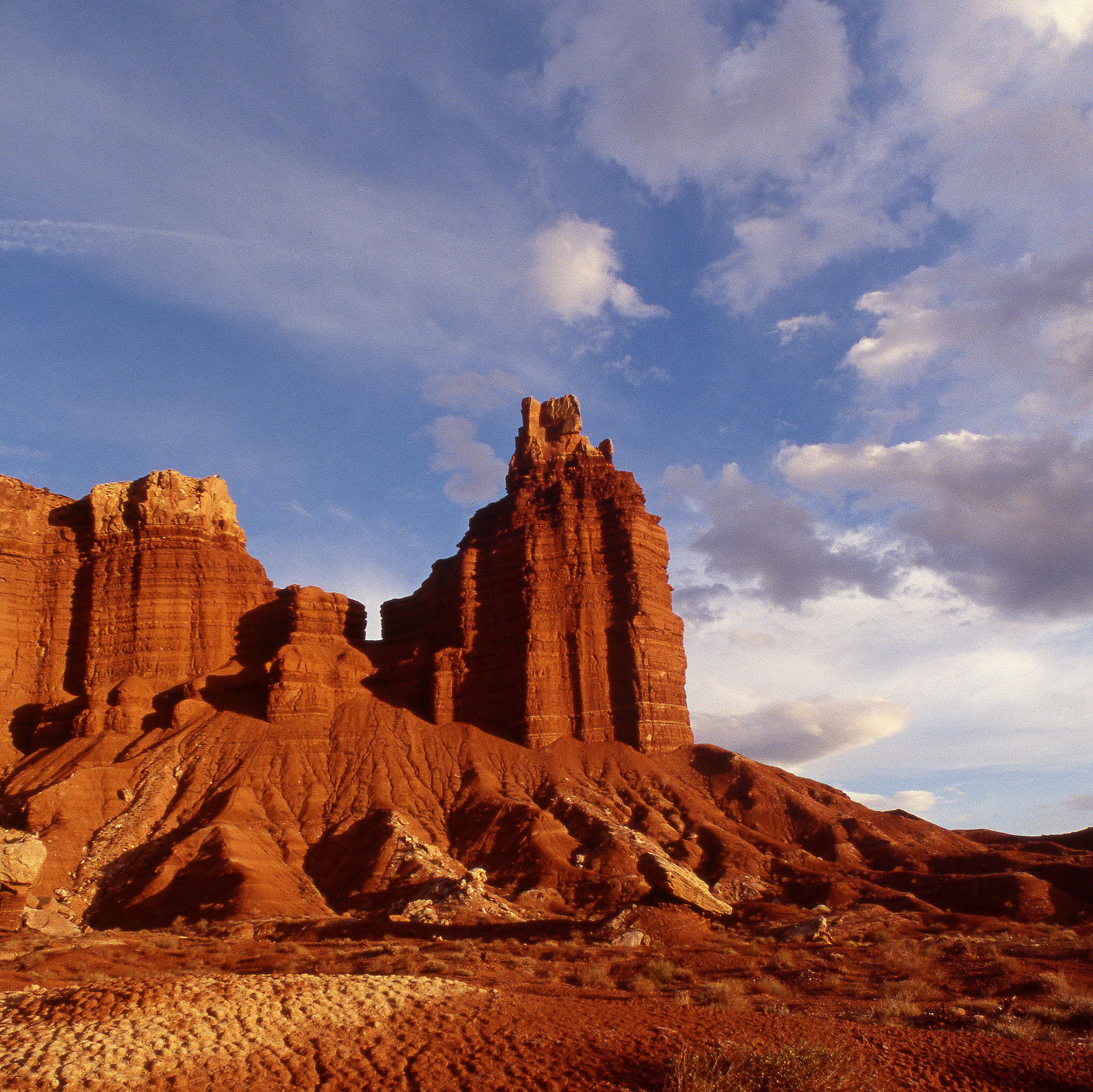 Der Chimney Rock im Sonnenlicht