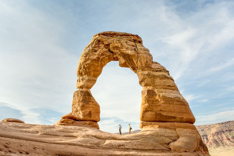 Der Delicate Arch im Arches National Park in der NÃ¤he von Moab, Utah