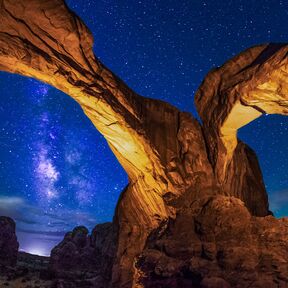 Besonderer Double O Arch im Arches Nationalpark