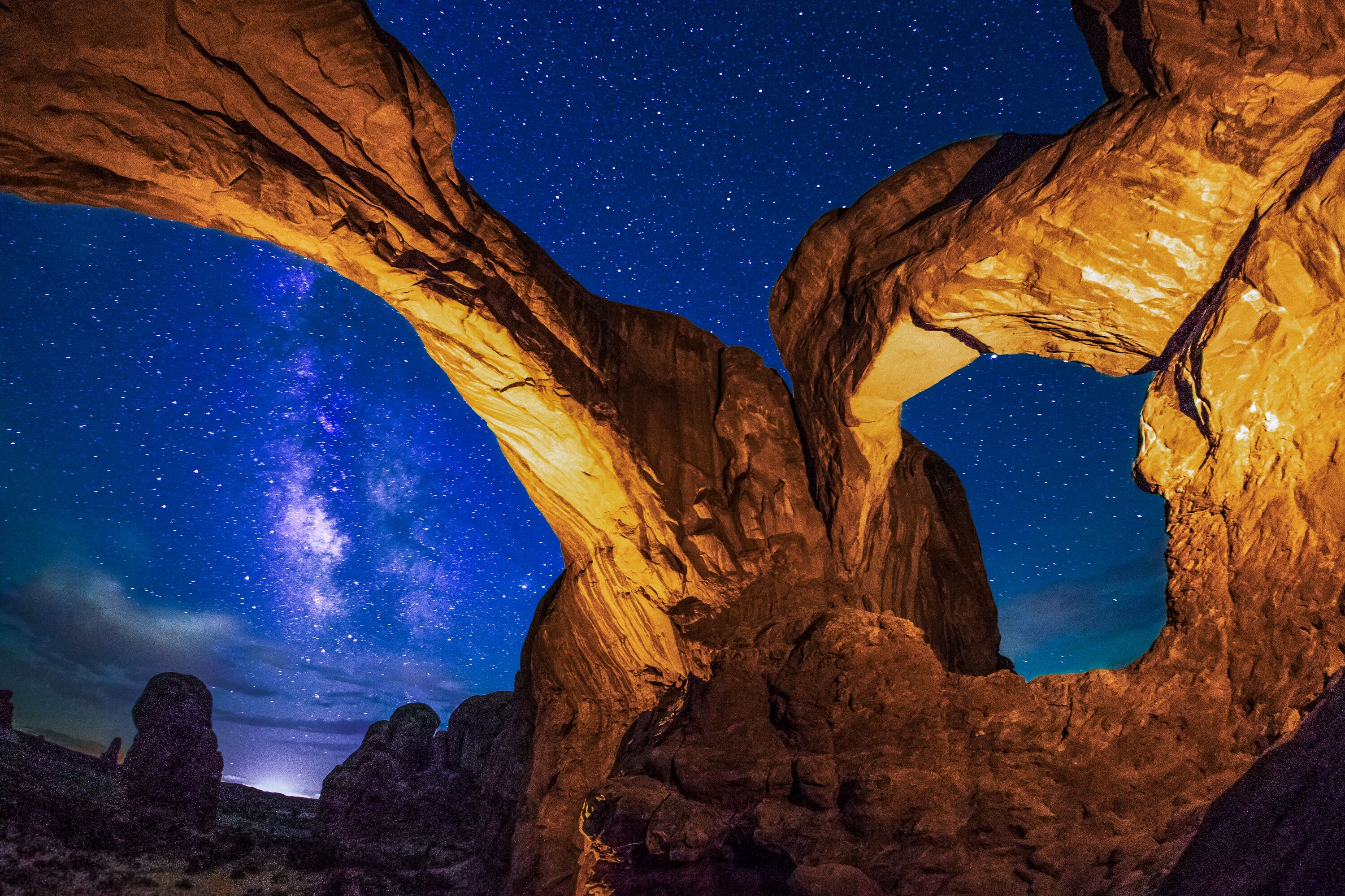 Besonderer Double O Arch im Arches Nationalpark
