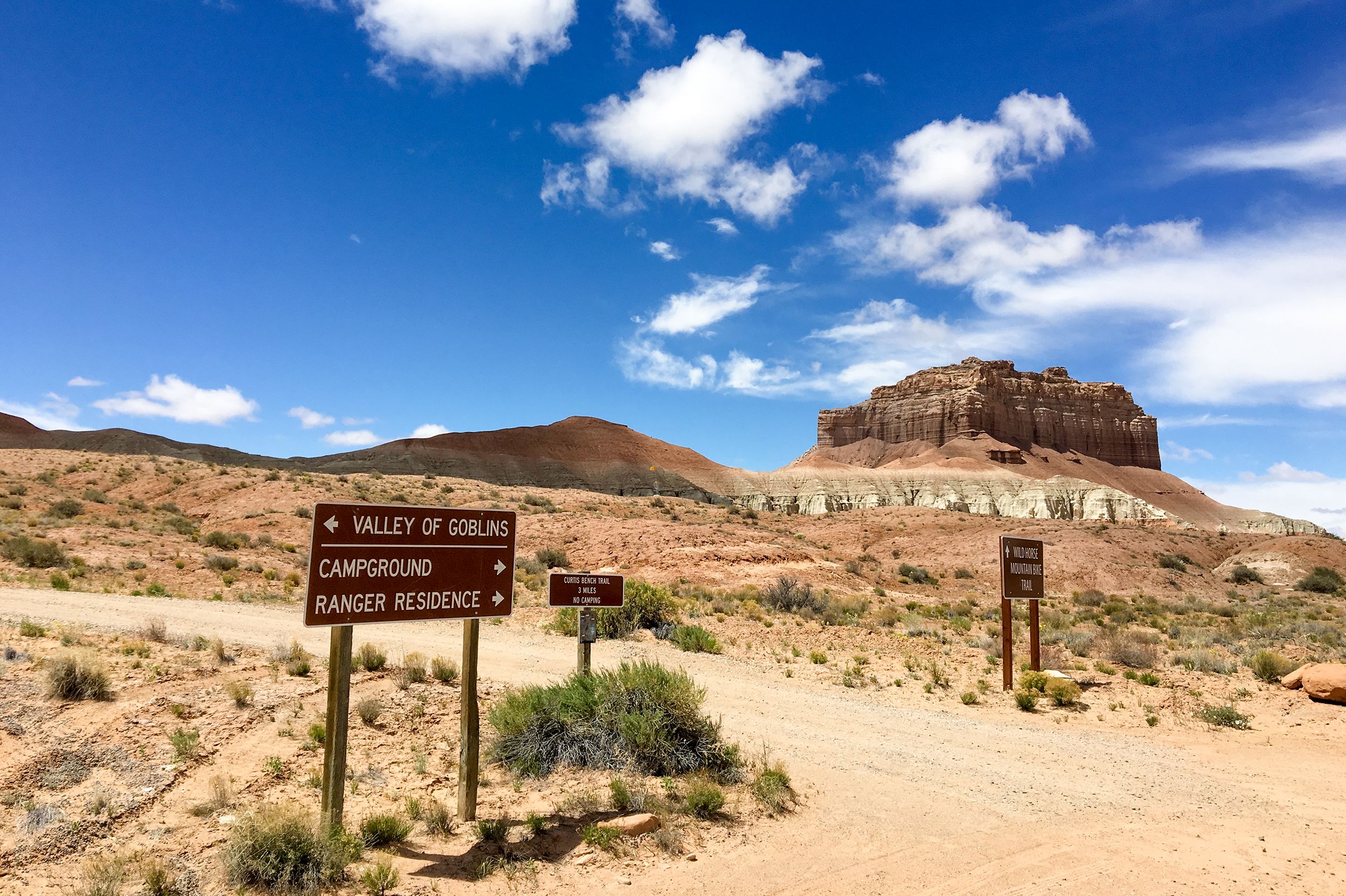 Wegweiser im Goblin Valley State Park