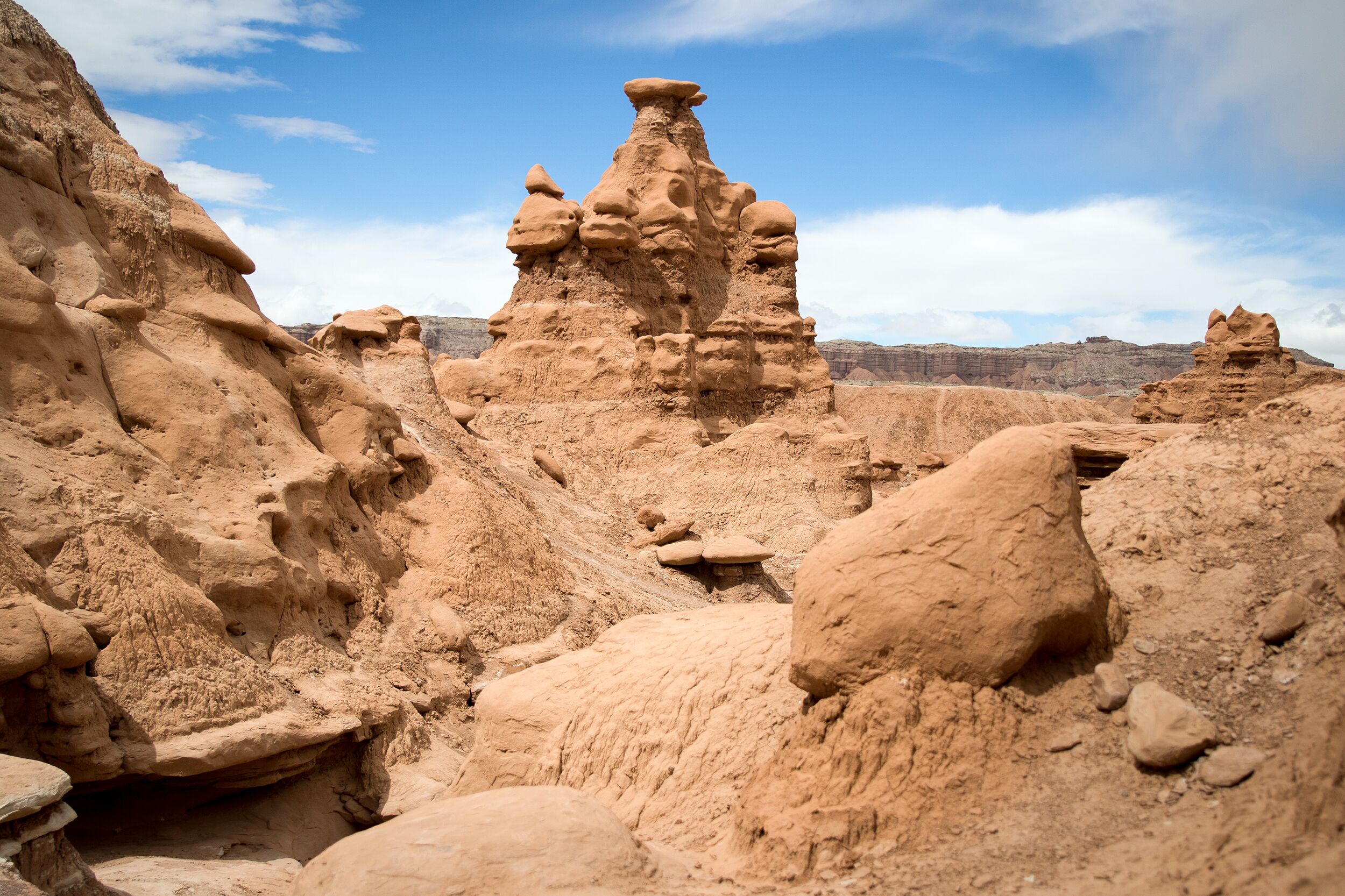 Erodierter Sandstein im Goblin Valley State Park Erodierter Sandstein im Goblin Valley State Park
