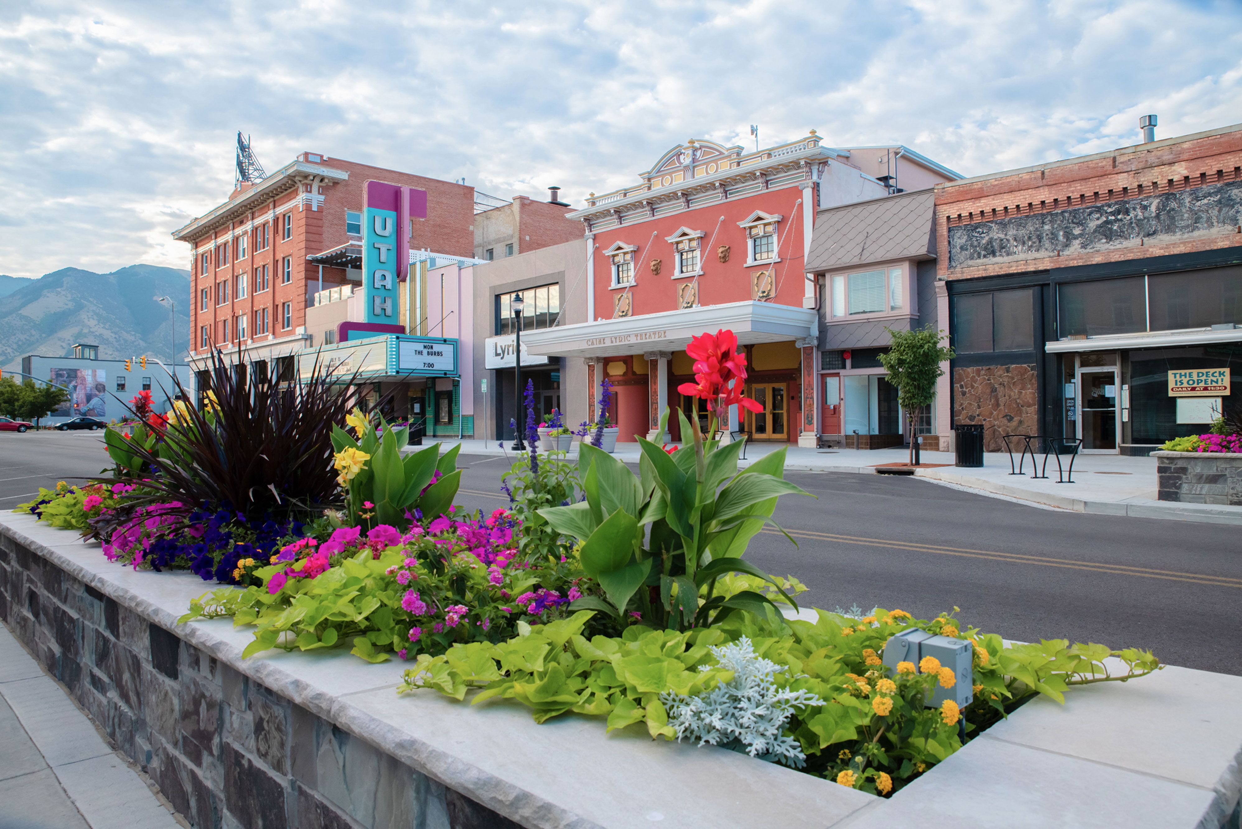 Bunte Gebäude in Logan in Utah