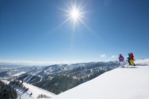 Skifahrer im Park City Mountain Resort, Park City, Utah Skifahrer im Park City Mountain Resort, Park City, Utah