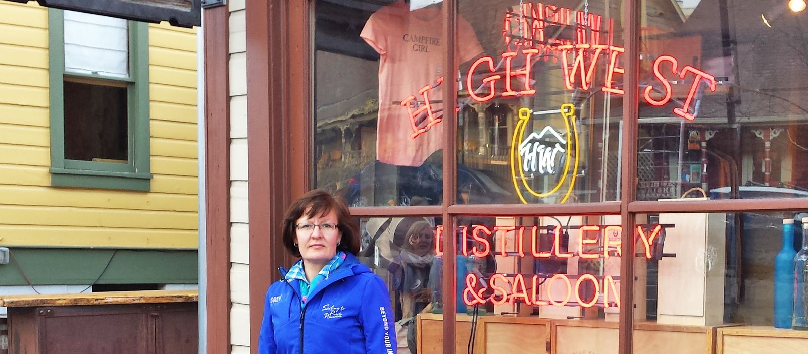 Irene Schnell im High West Distillery and Saloon in Park City, Utah