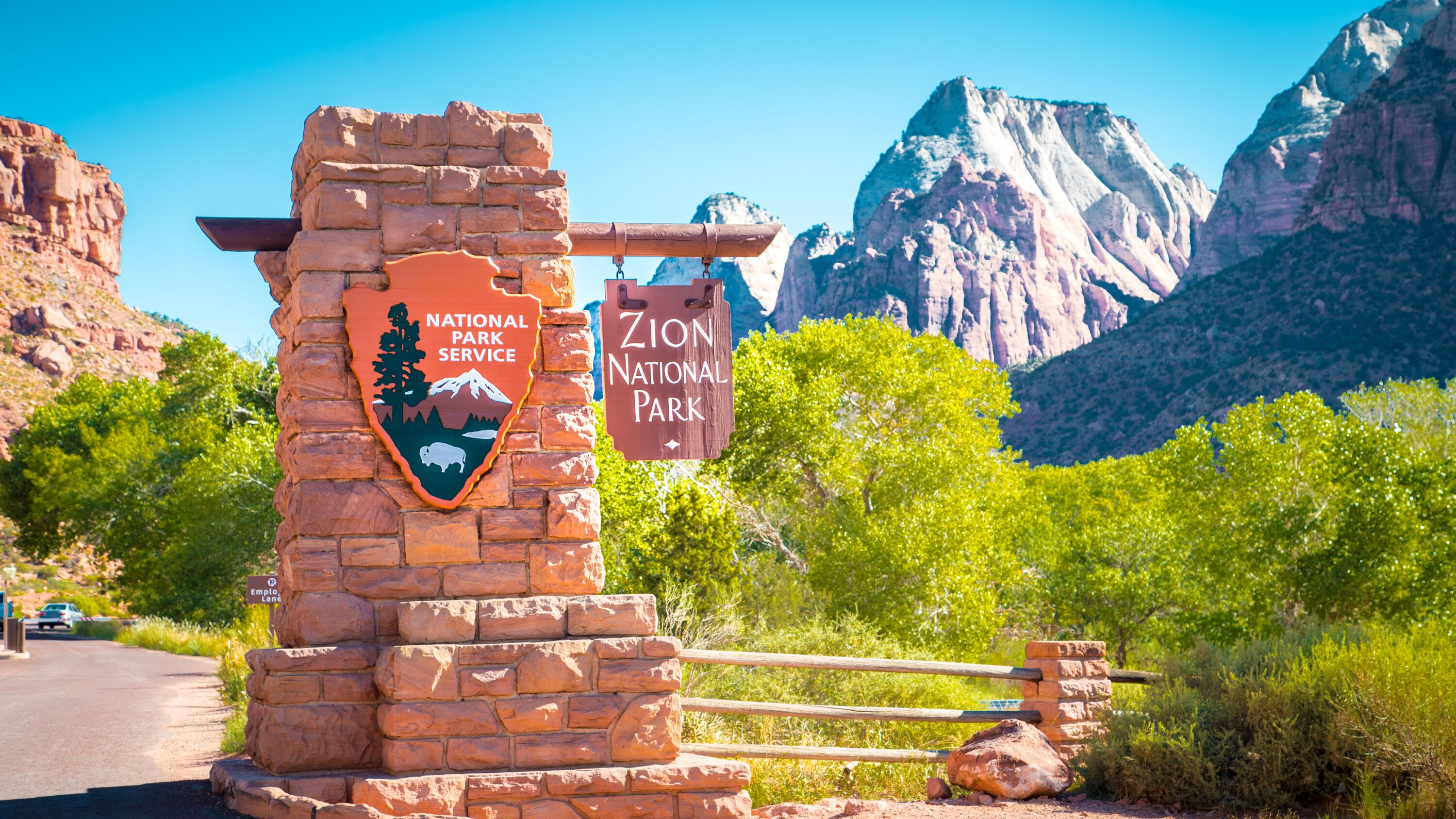 Der Eingang des Zion National Park