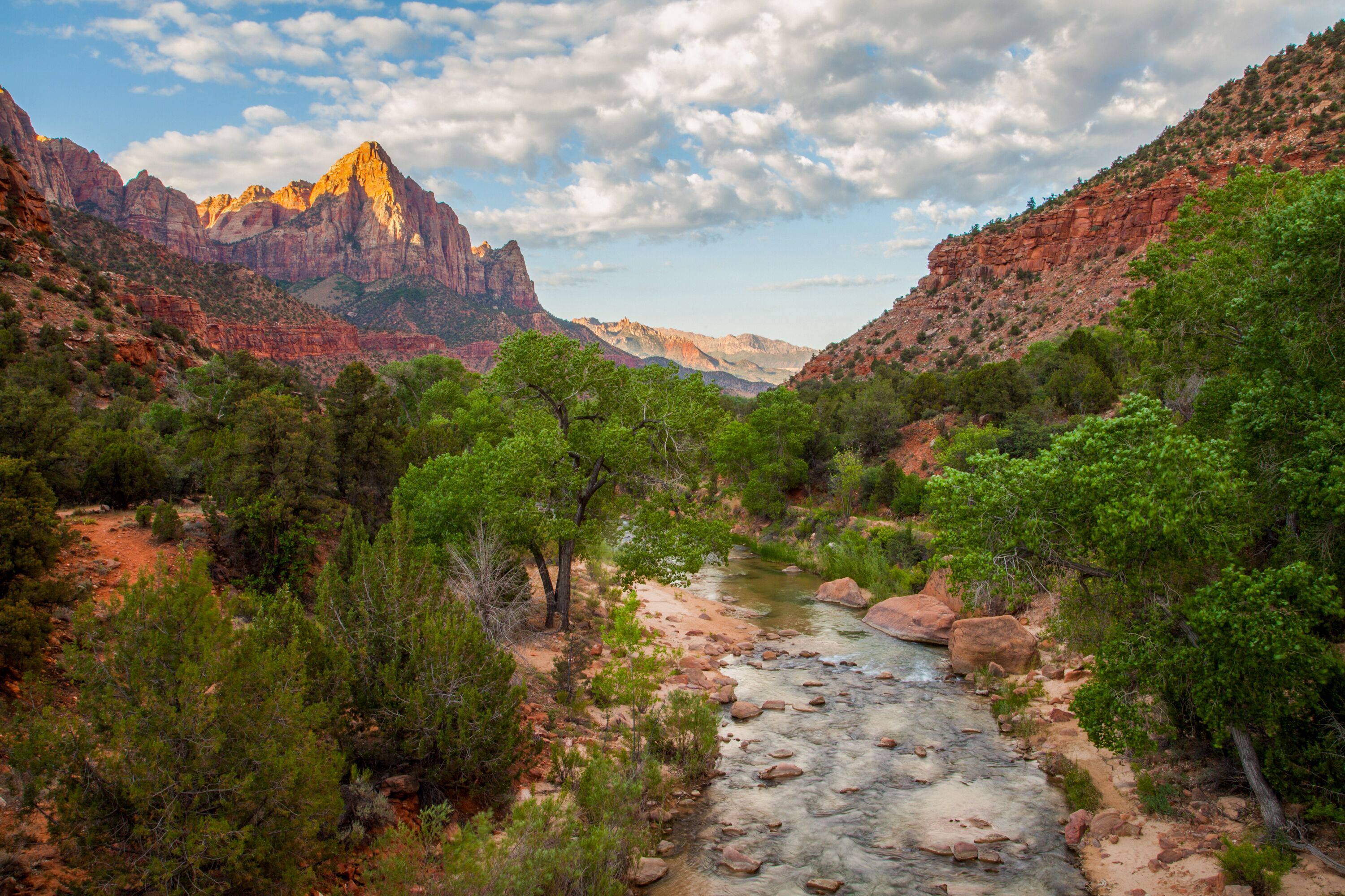Virgin River durch den Zion Nationalpark in Utah
