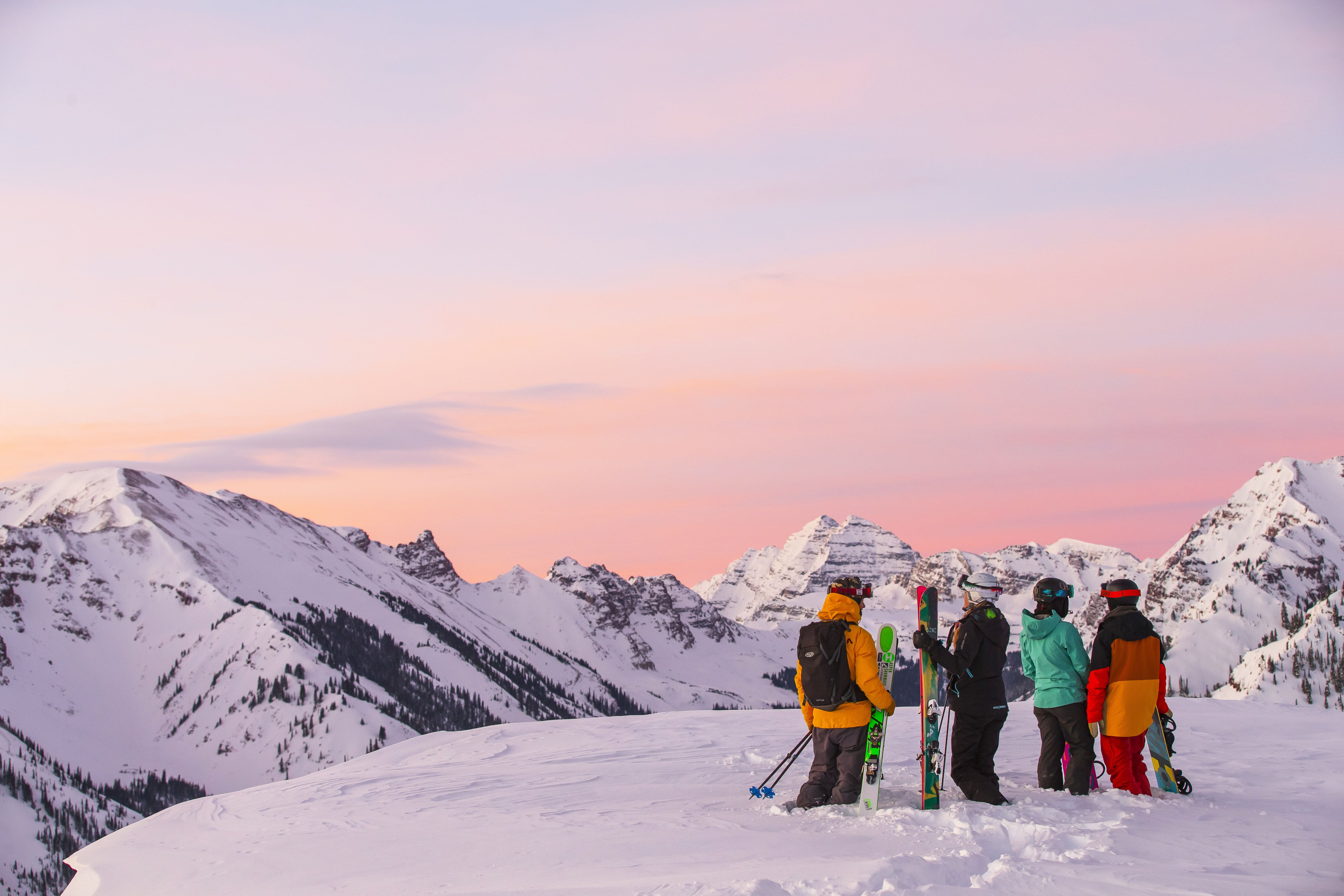 Sonnenaufgang auf dem Burnt Mountain in Aspen Snowmass, Colorado