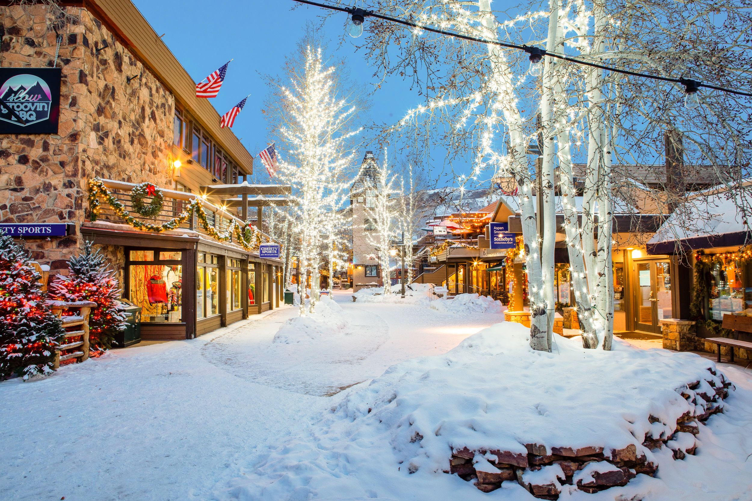 Aspen Snowmass in Colorado zur Weihnachtszeit