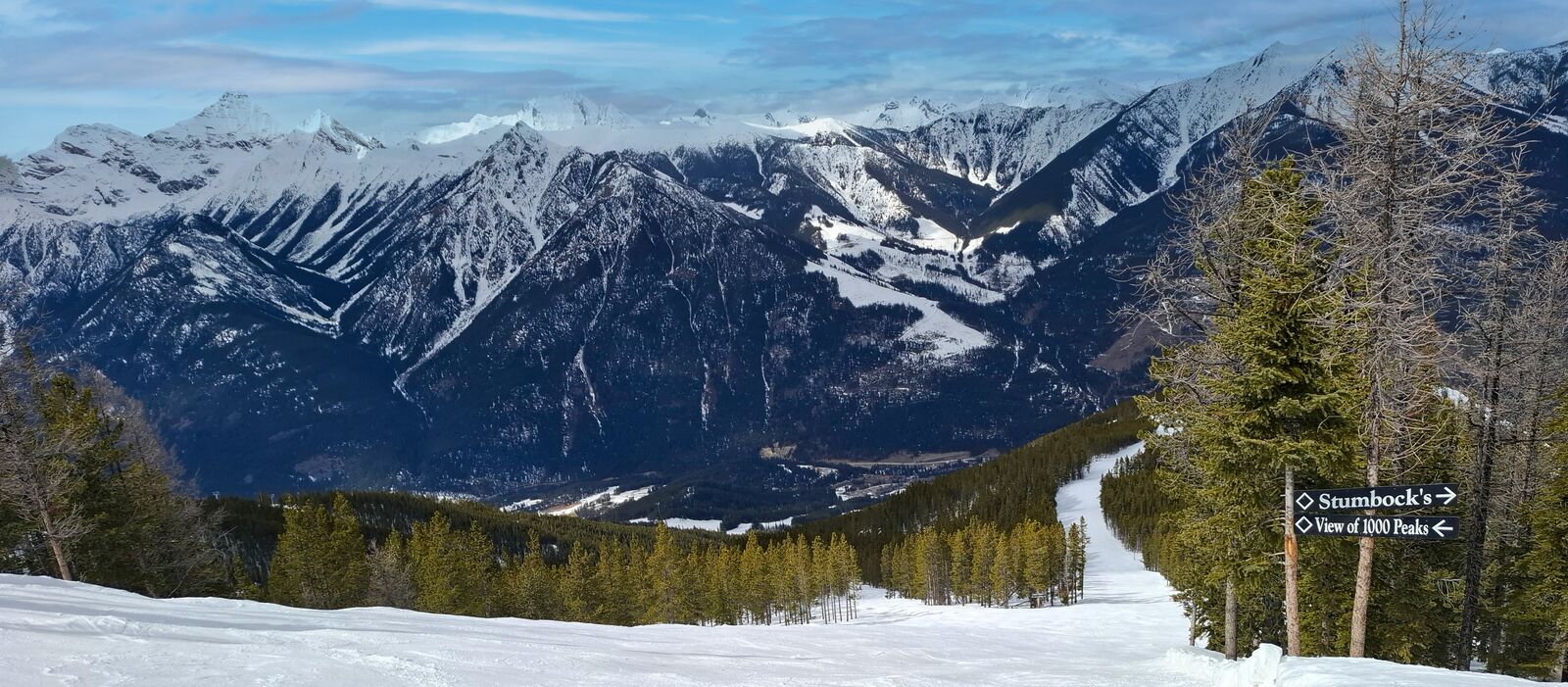 Skipiste in Panorama