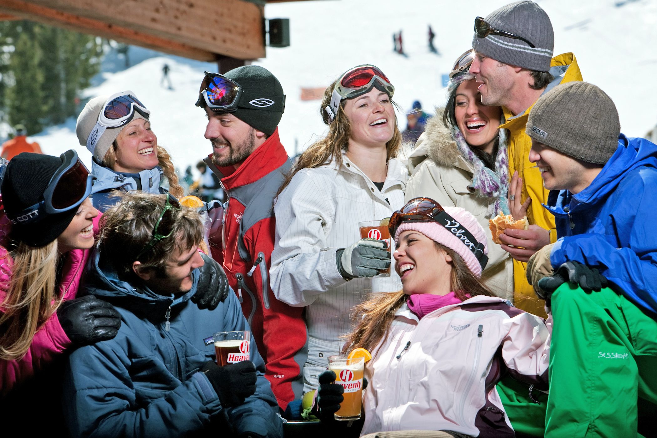 Spass beim Apres-Ski auf dem East Peak