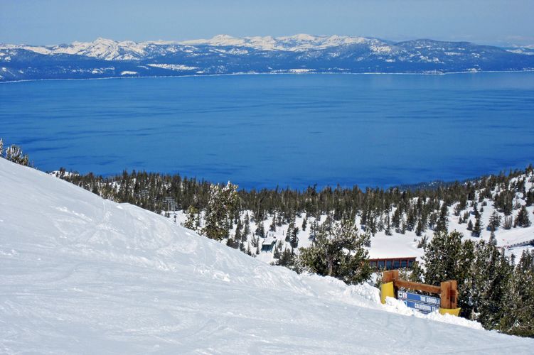 Skipiste am Lake Tahoe