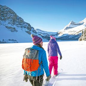 Mit Schneeschuhen Ã¼ber den Bow La