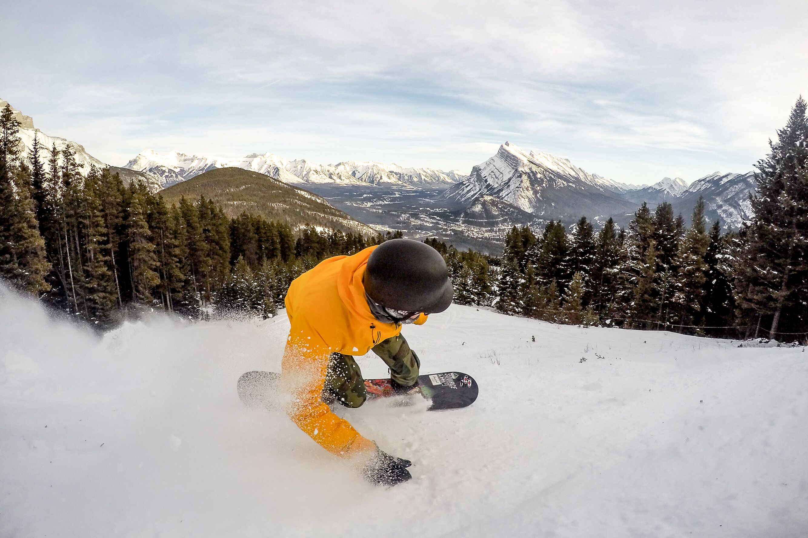 Snowboarden im Banff Nationalpark