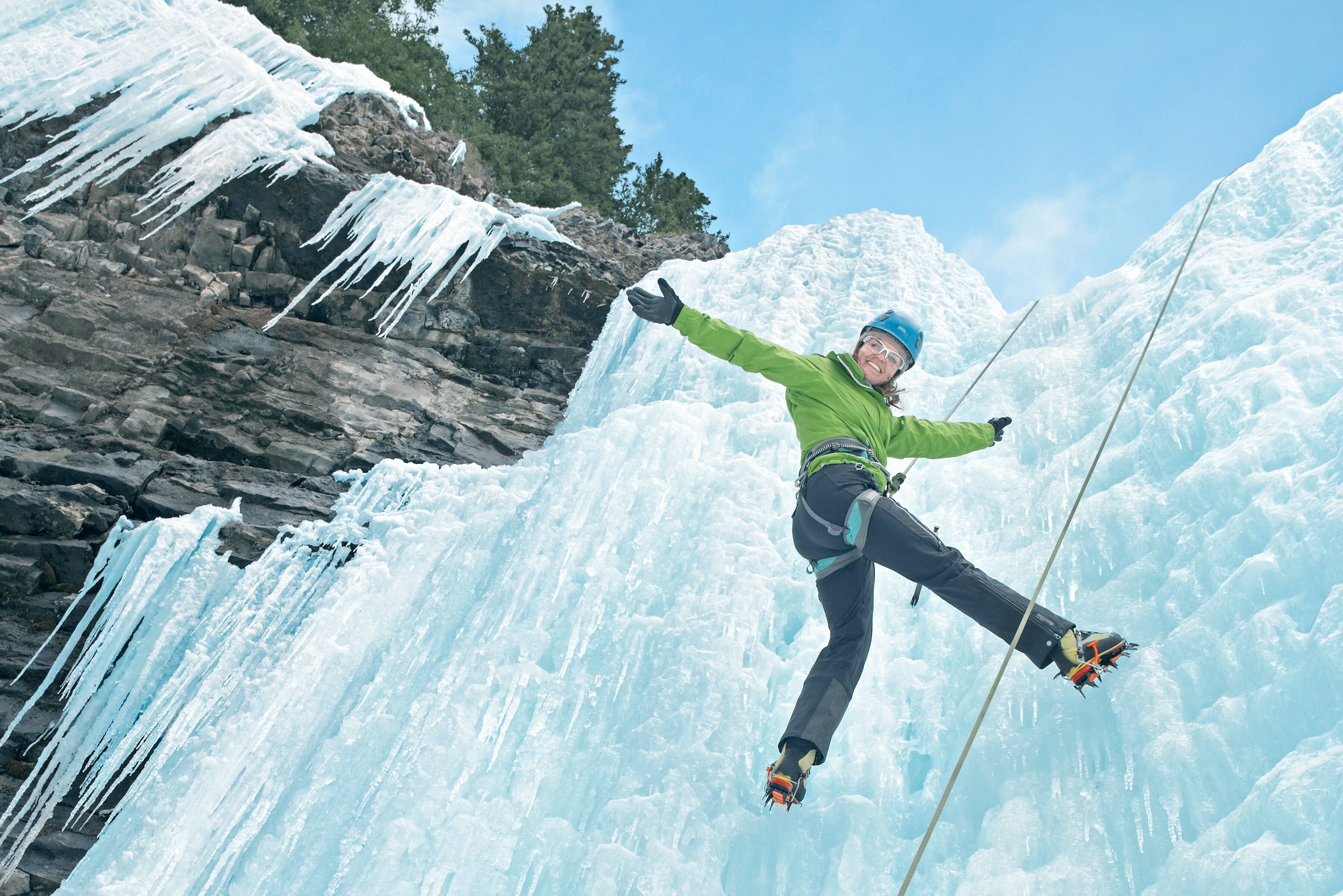 Eisklettern im Johnston Canyon