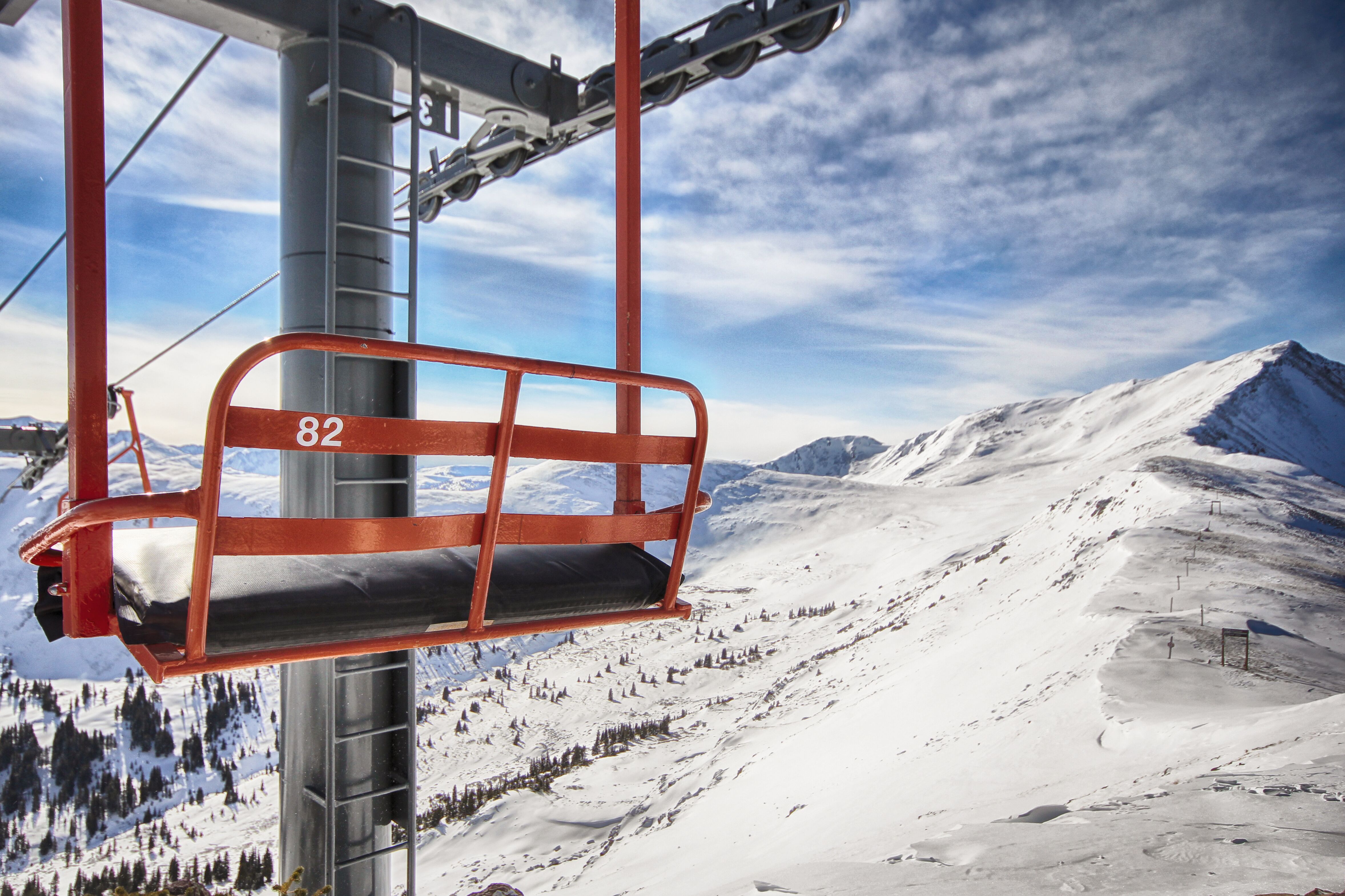 Ein Skilift im Skigebiet "Copper Mountain" in Colorado