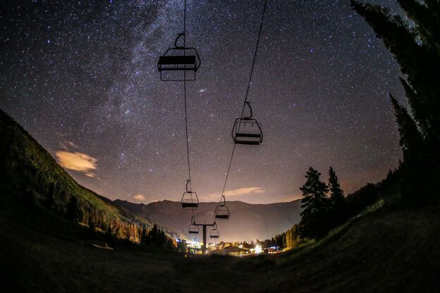 Sternenhimmel über dem Skigebiet "Copper Mountain" in Colorado Sternenhimmel über dem Skigebiet "Copper Mountain" in Colorado